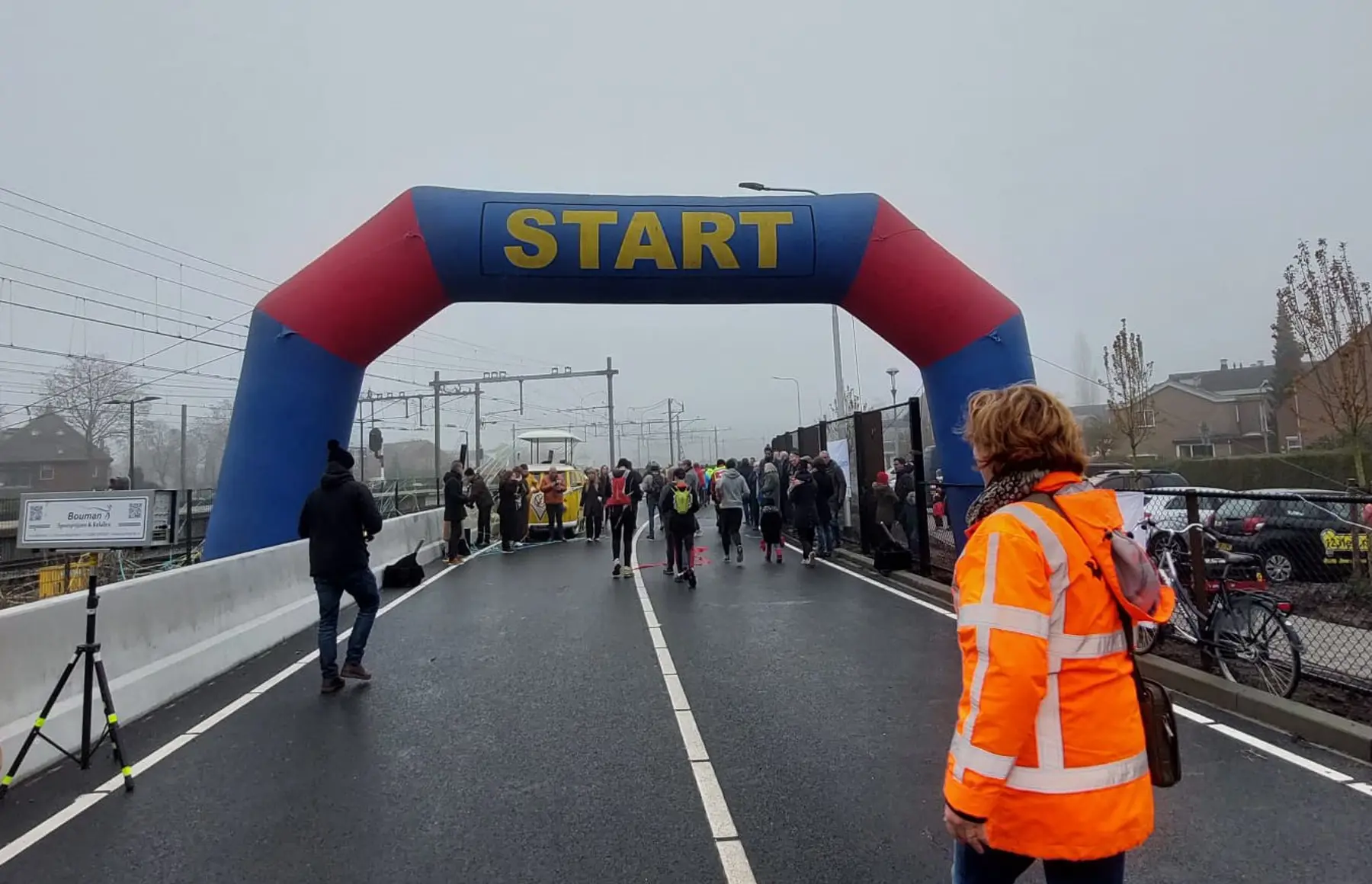 Start van de busbaanrun 