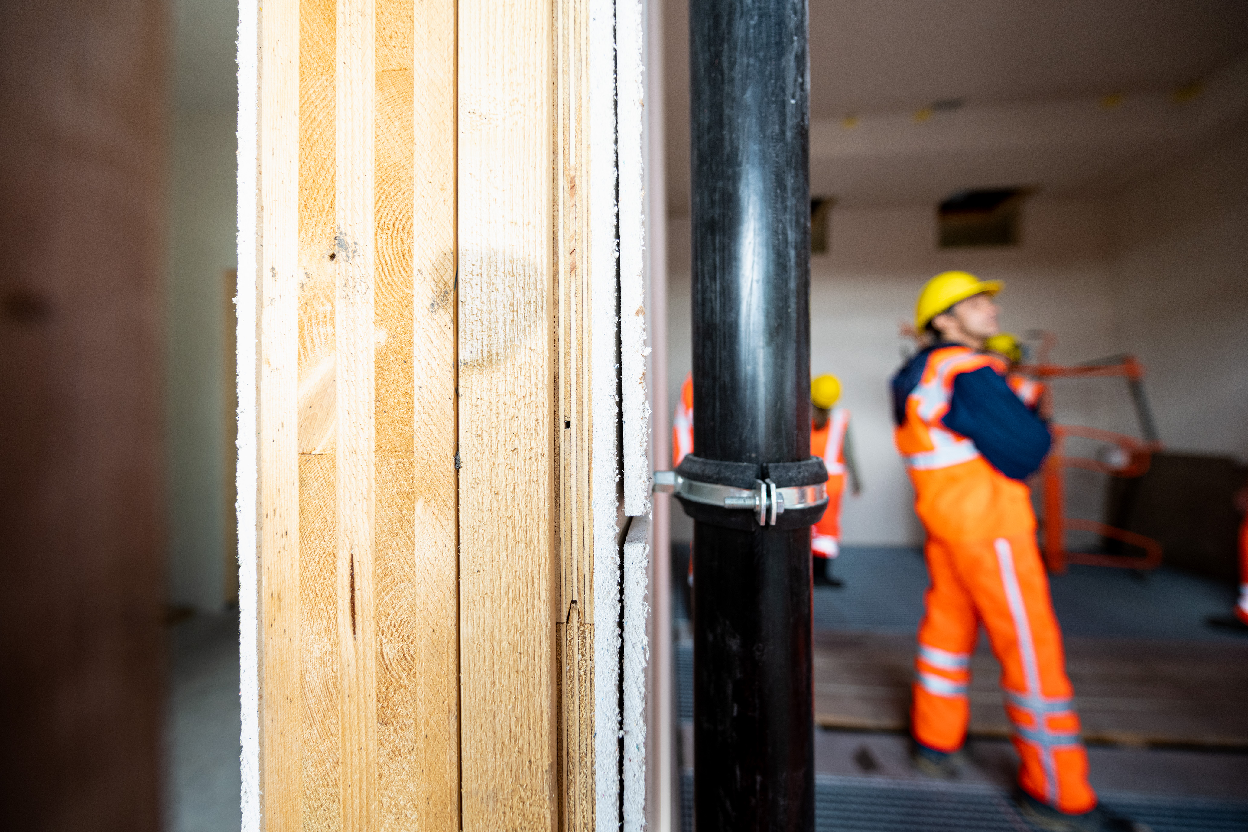 Binnenwanden van CLT-hout