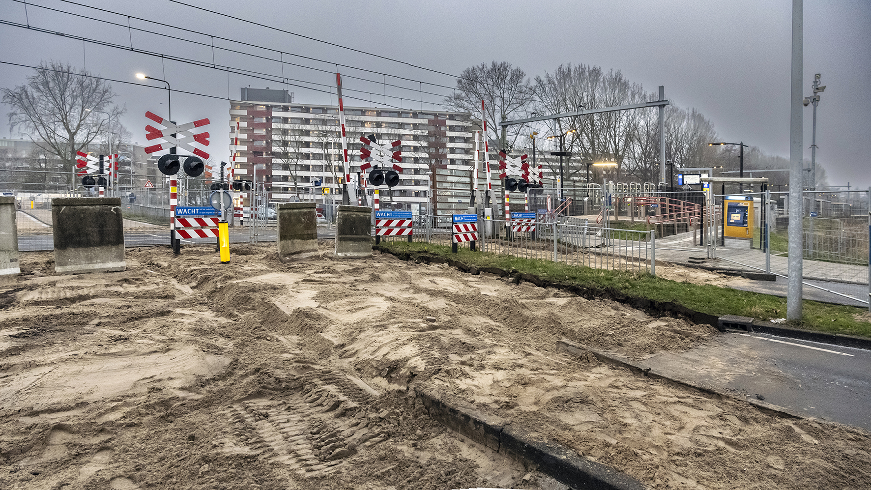 De overweg wordt nog weggehaald