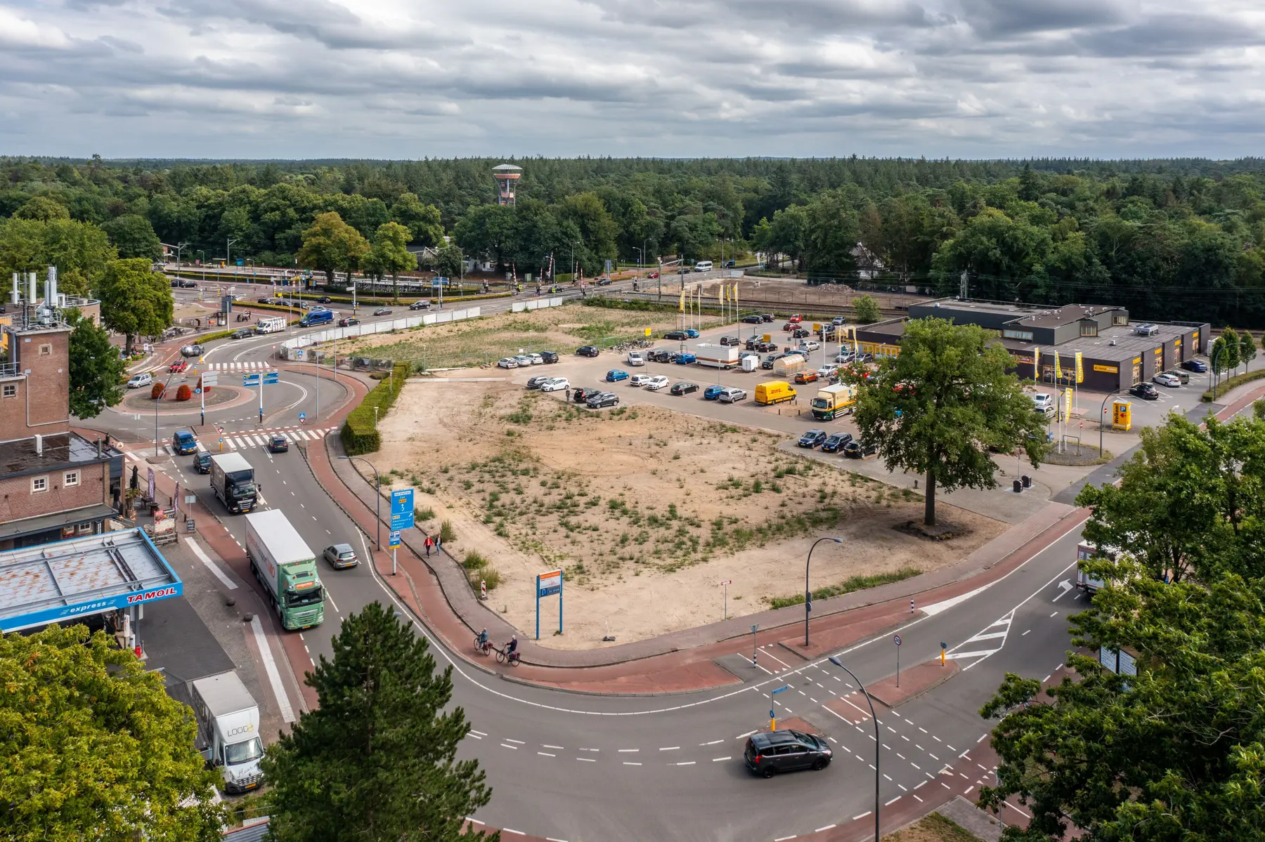Het stationsgebied in Nunspeet