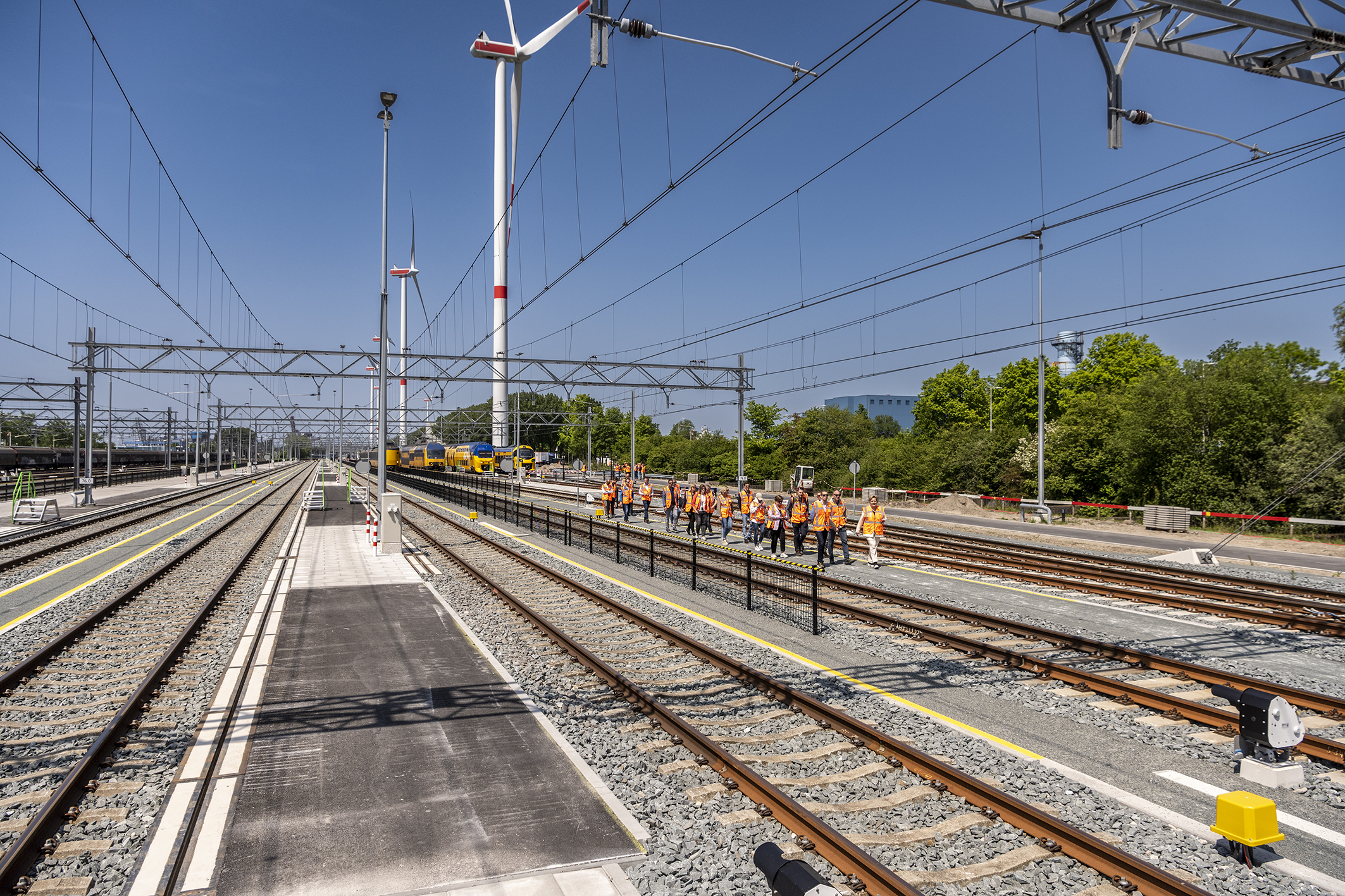 De rondleiding over het opstelterrein