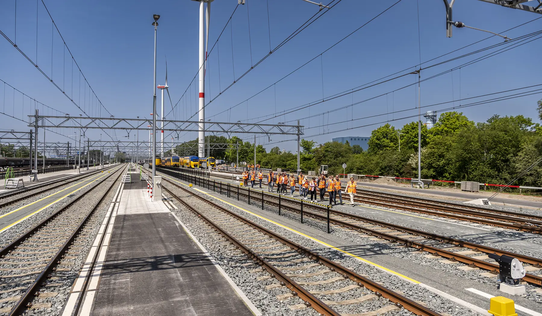 De rondleiding over het opstelterrein