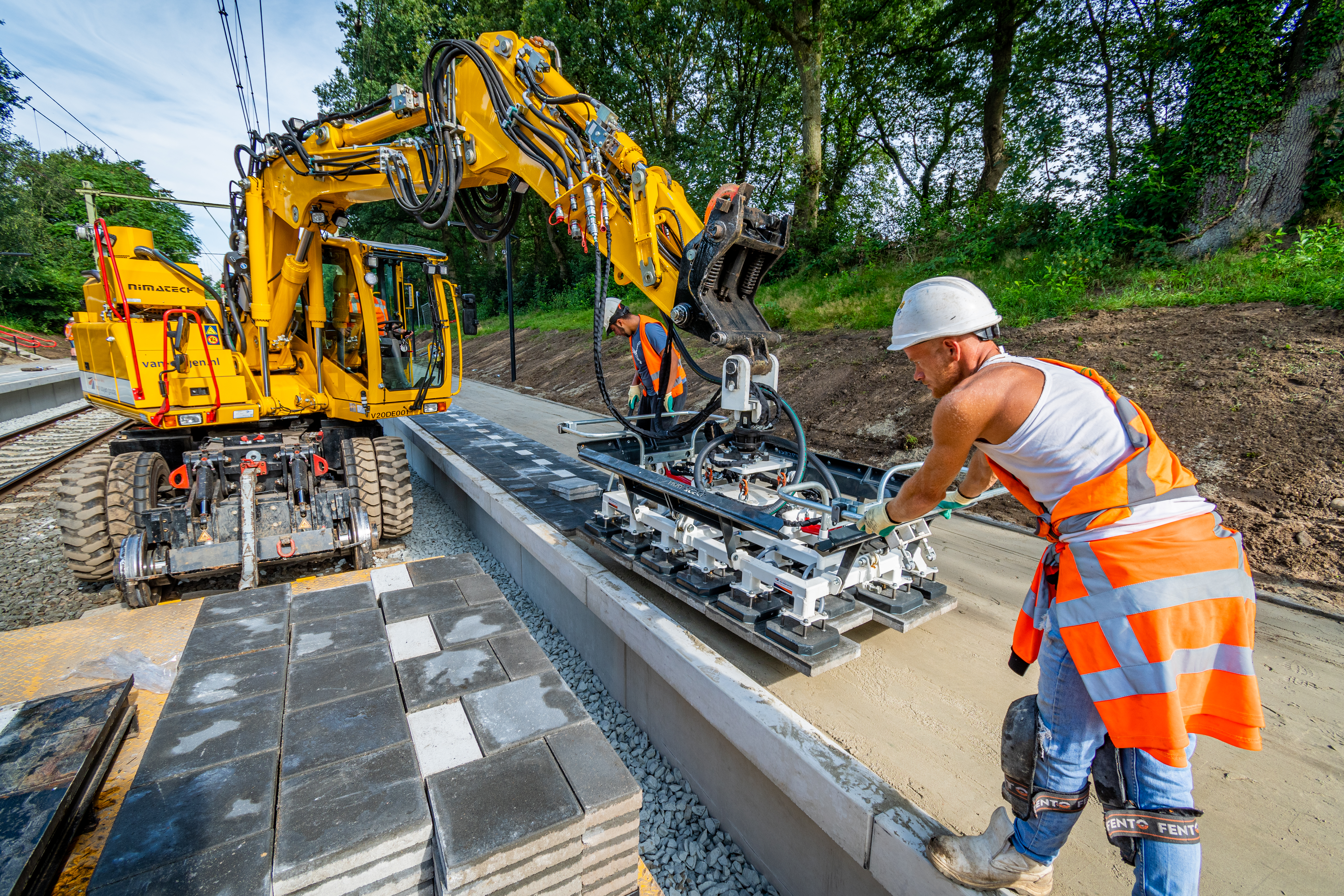 Het vernieuwen van een perron