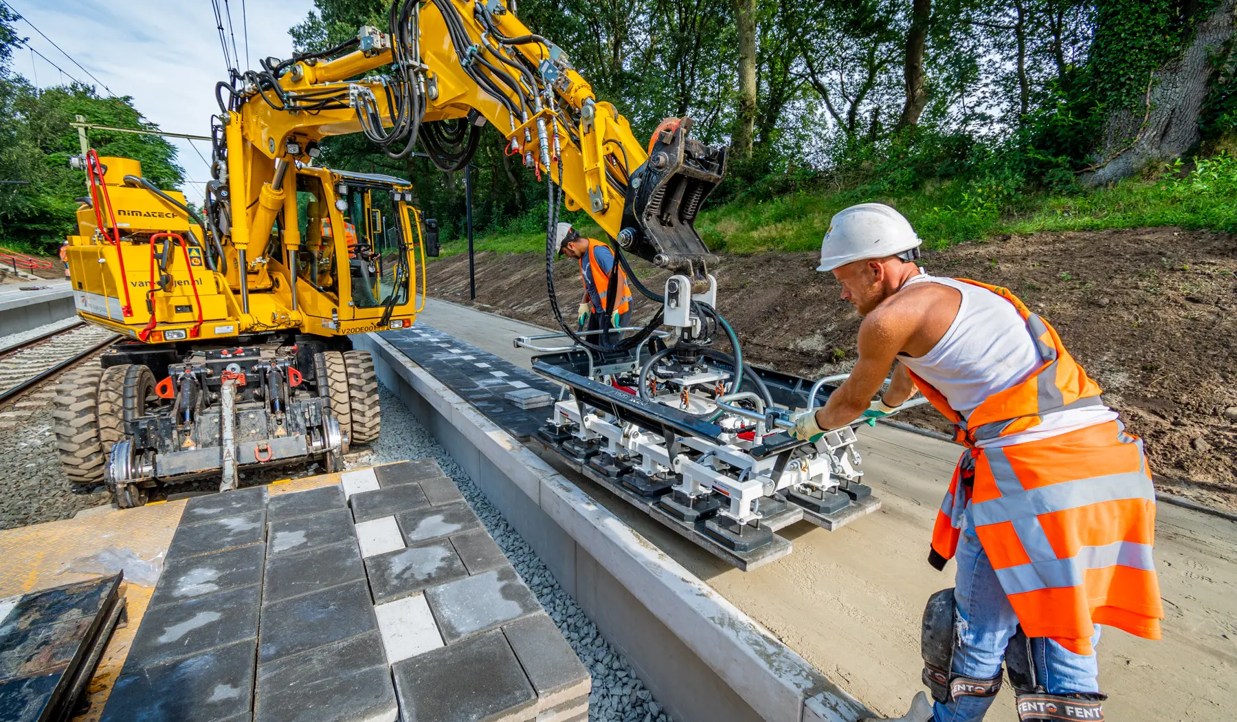 Het vernieuwen van een perron