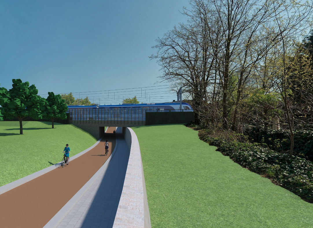 Toekomstige situatie onderdoorgang Loonsebaan westzijde