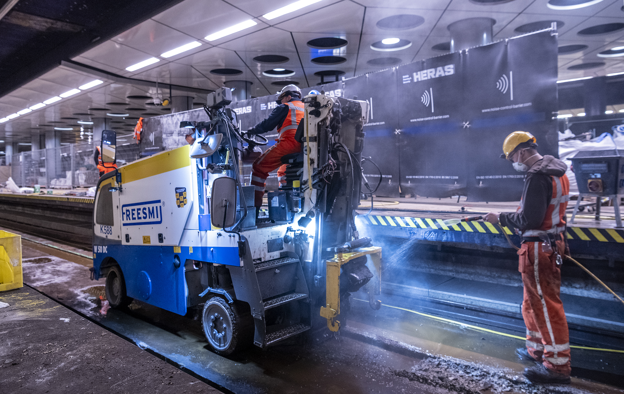 De sporen en de constructie waarop het spoor ligt, werden vernieuwd