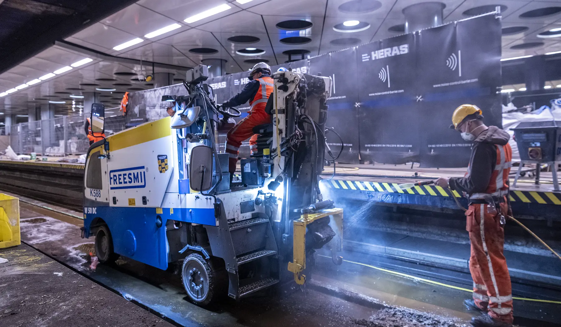 De sporen en de constructie waarop het spoor ligt, werden vernieuwd