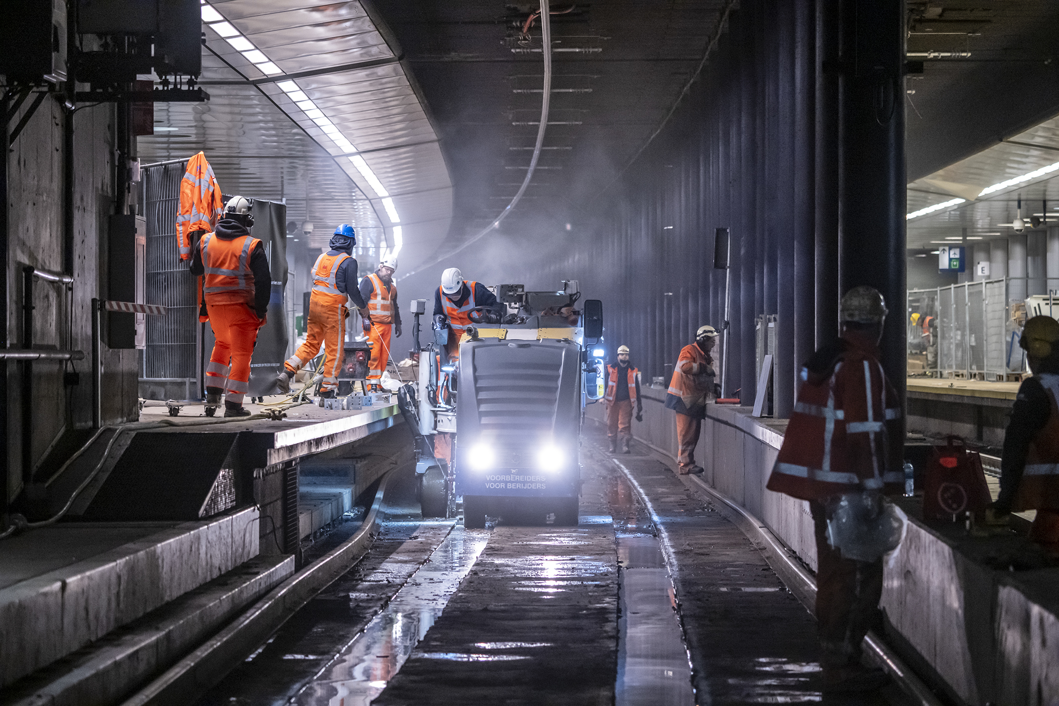 De sporen en de constructie waarop het spoor ligt, werden vernieuwd