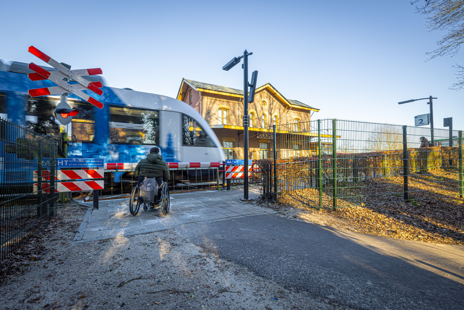 Een beveiligde overweg