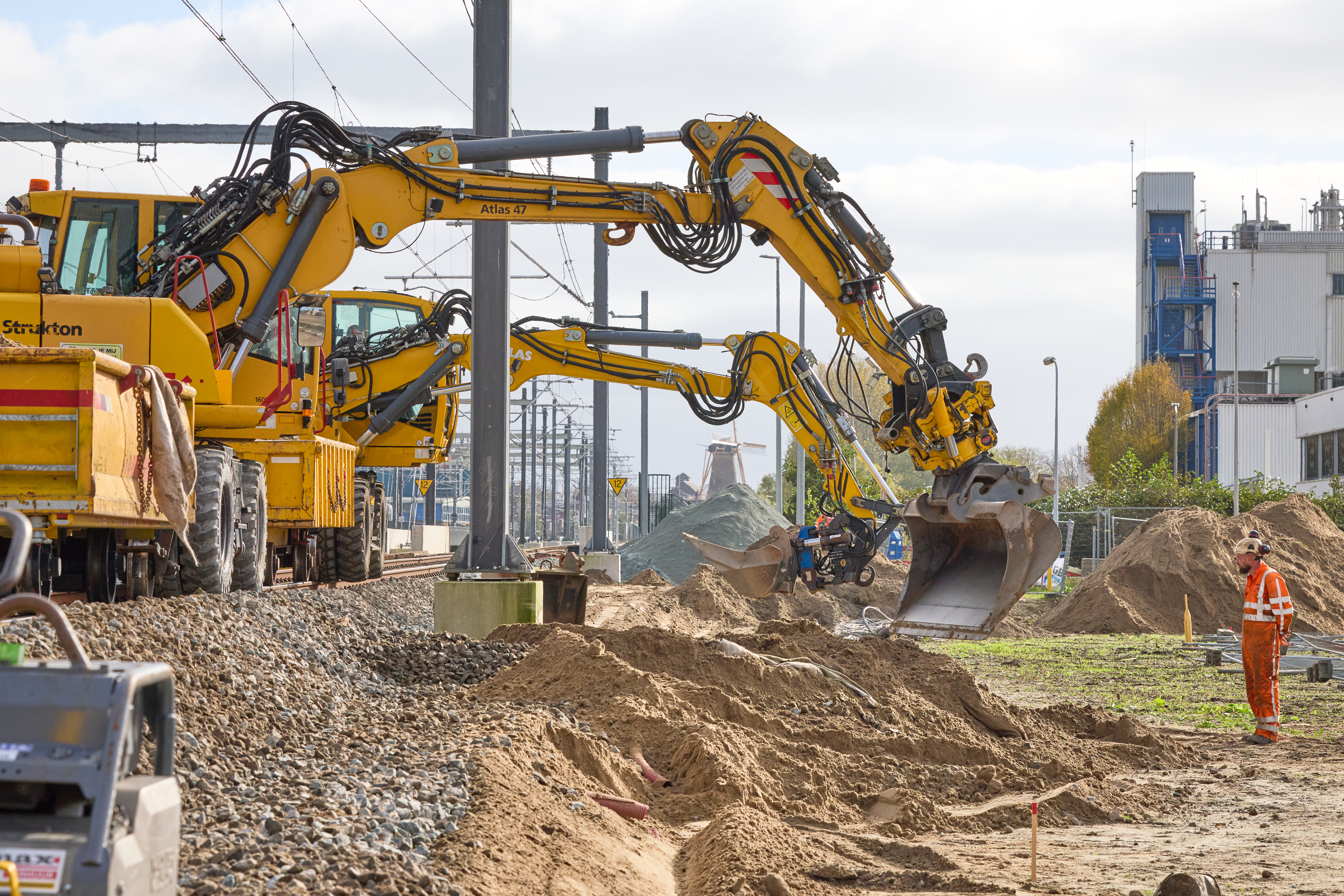 De spoorbermen in Rijswijk worden klaargemaakt