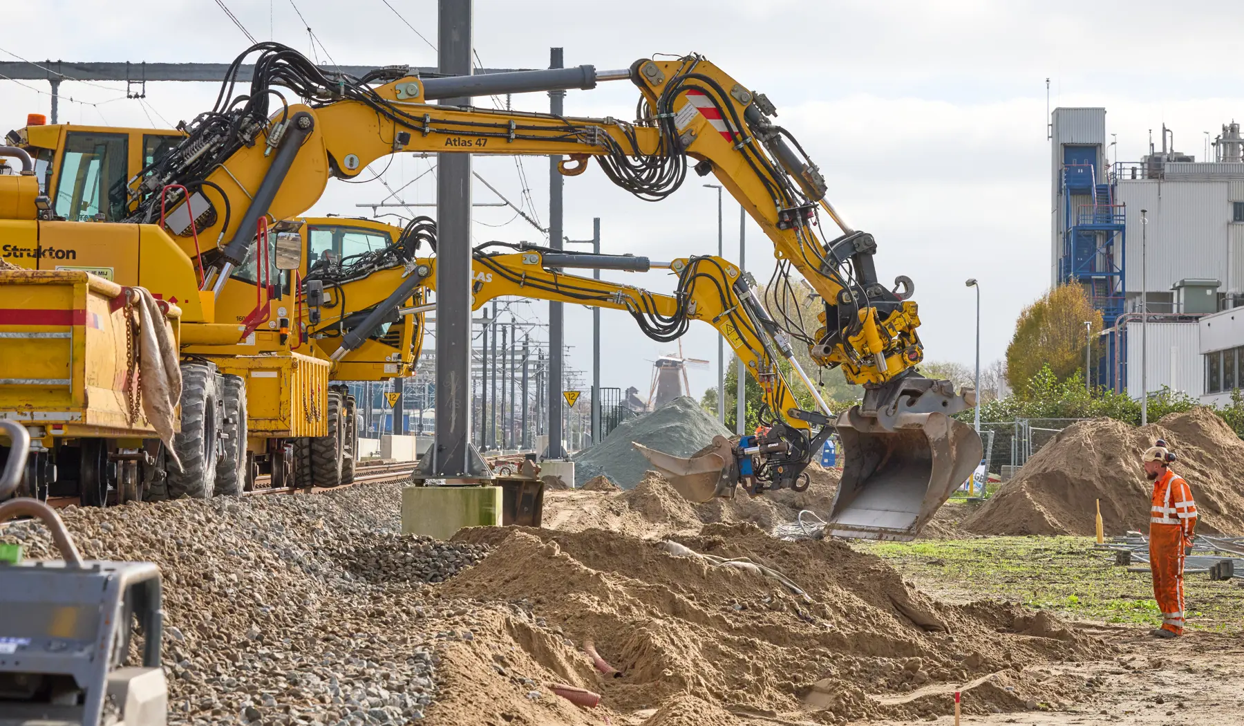 De spoorbermen in Rijswijk worden klaargemaakt