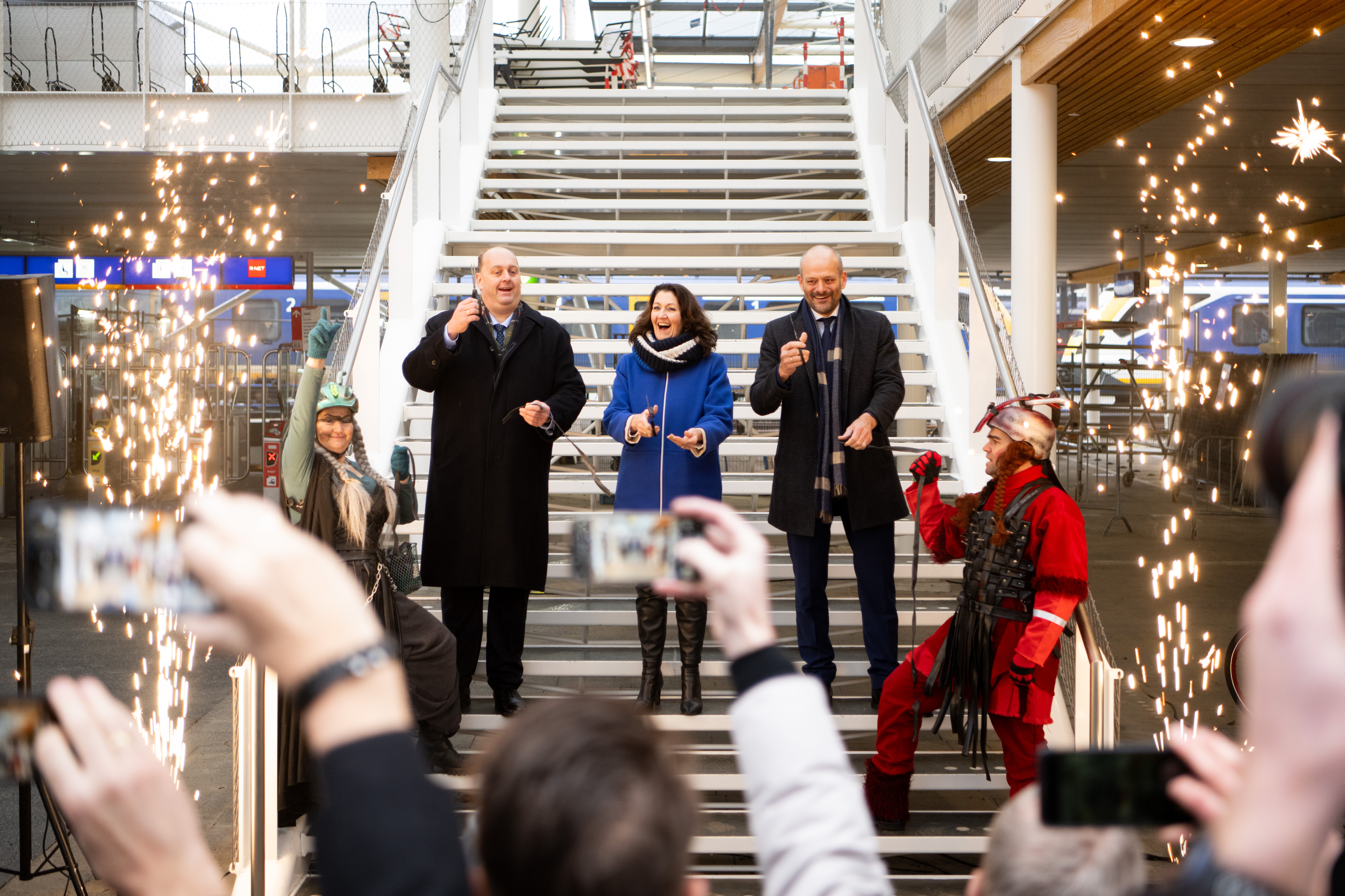 De opening van de fietsenstalling op station Dordrecht