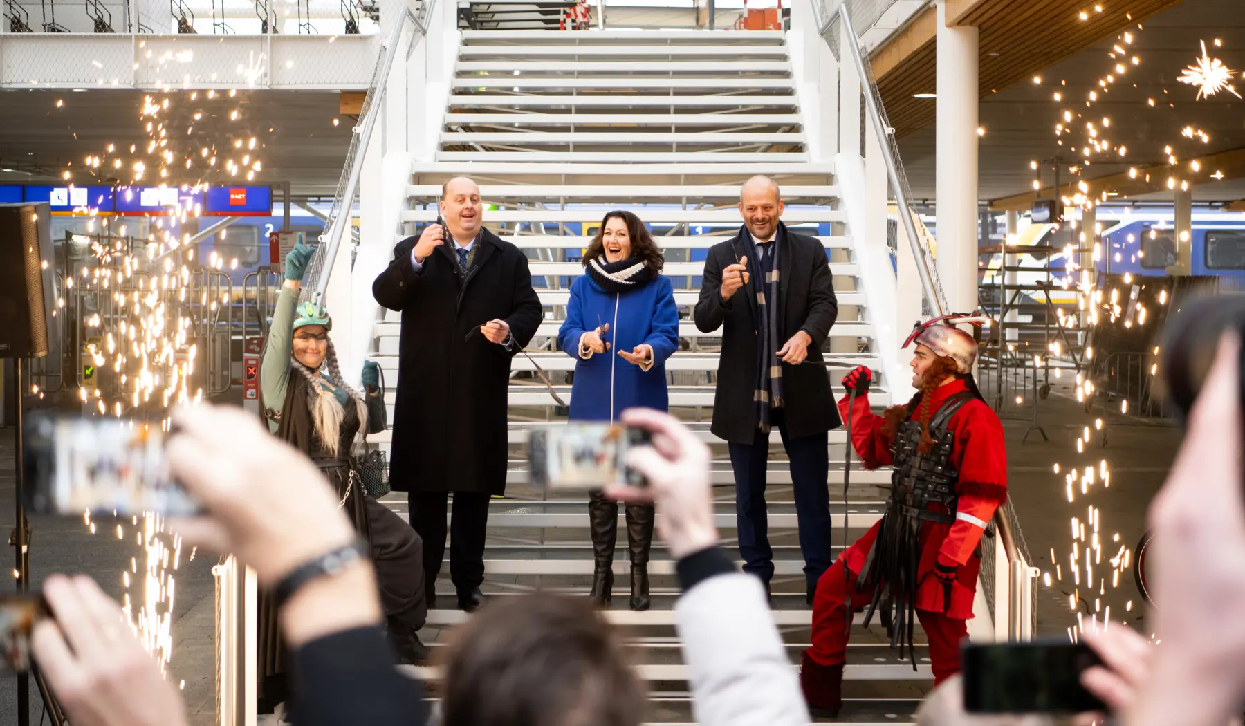 De opening van de fietsenstalling op station Dordrecht