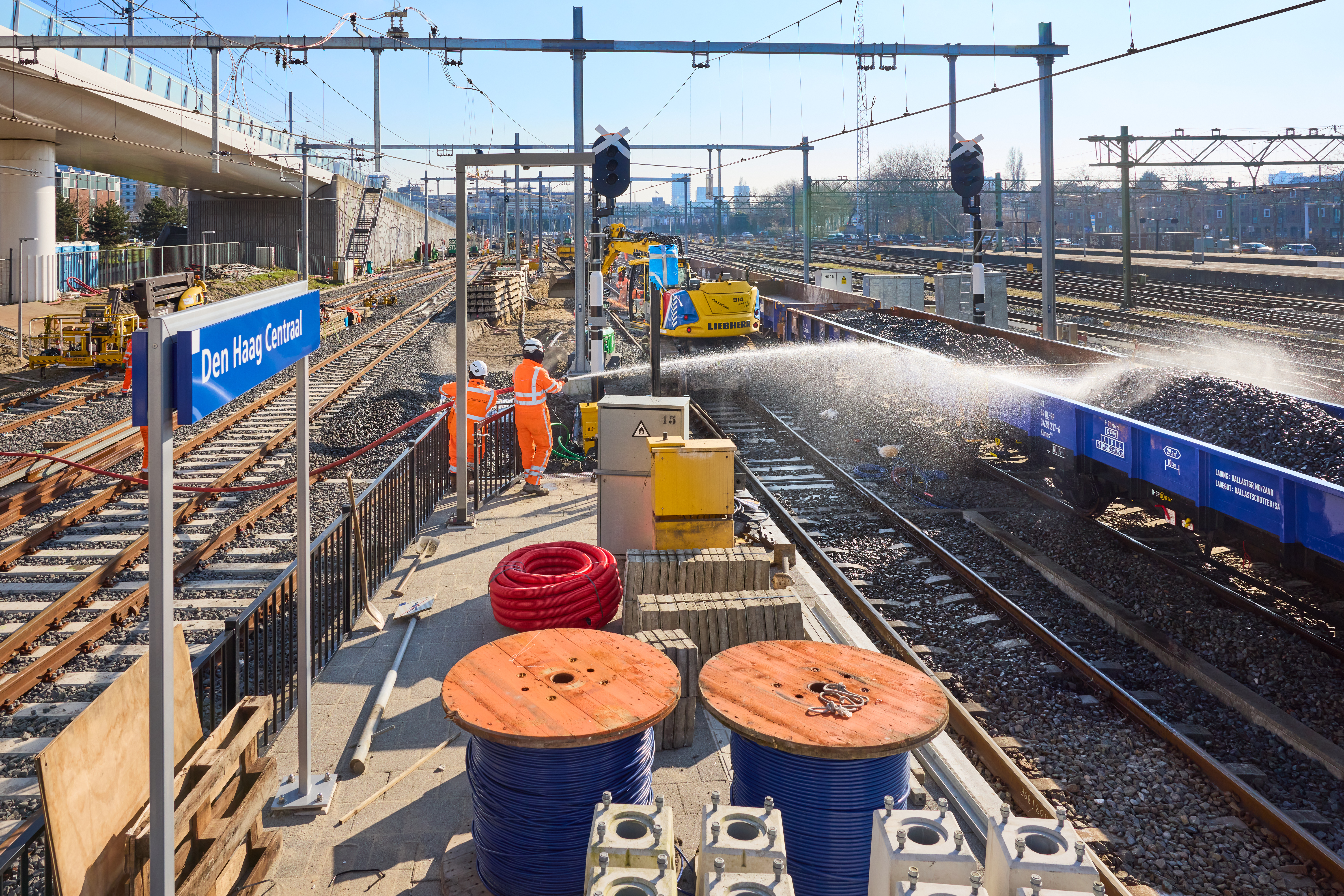 16 dagen is er dag en nacht gewerkt aan de modernisering van het spoor bij Den Haag Centraal