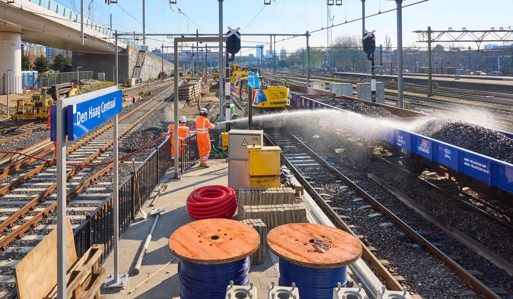 16 dagen is er dag en nacht gewerkt aan de modernisering van het spoor bij Den Haag Centraal