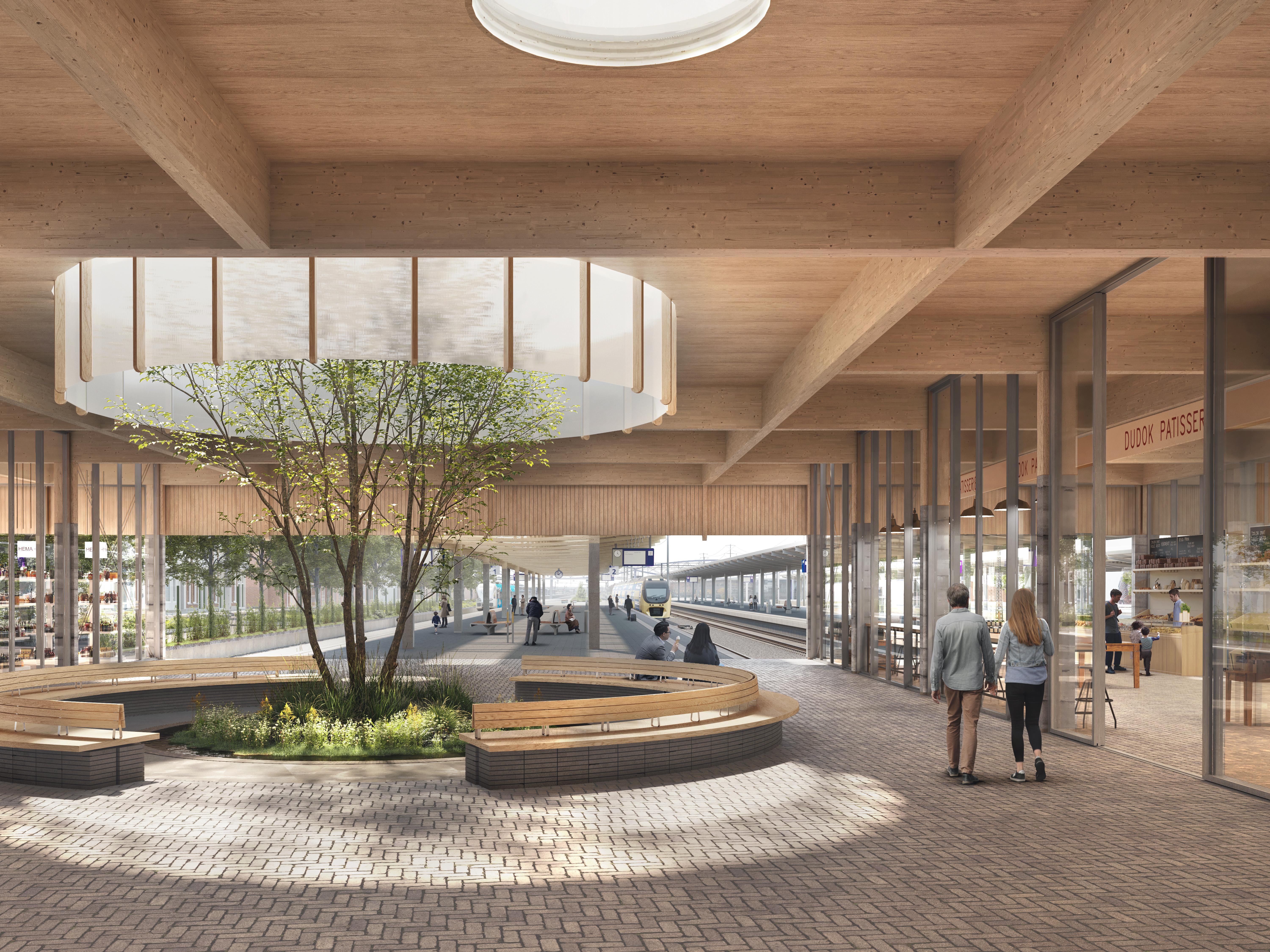 In het station komen bomen, heesters en planten