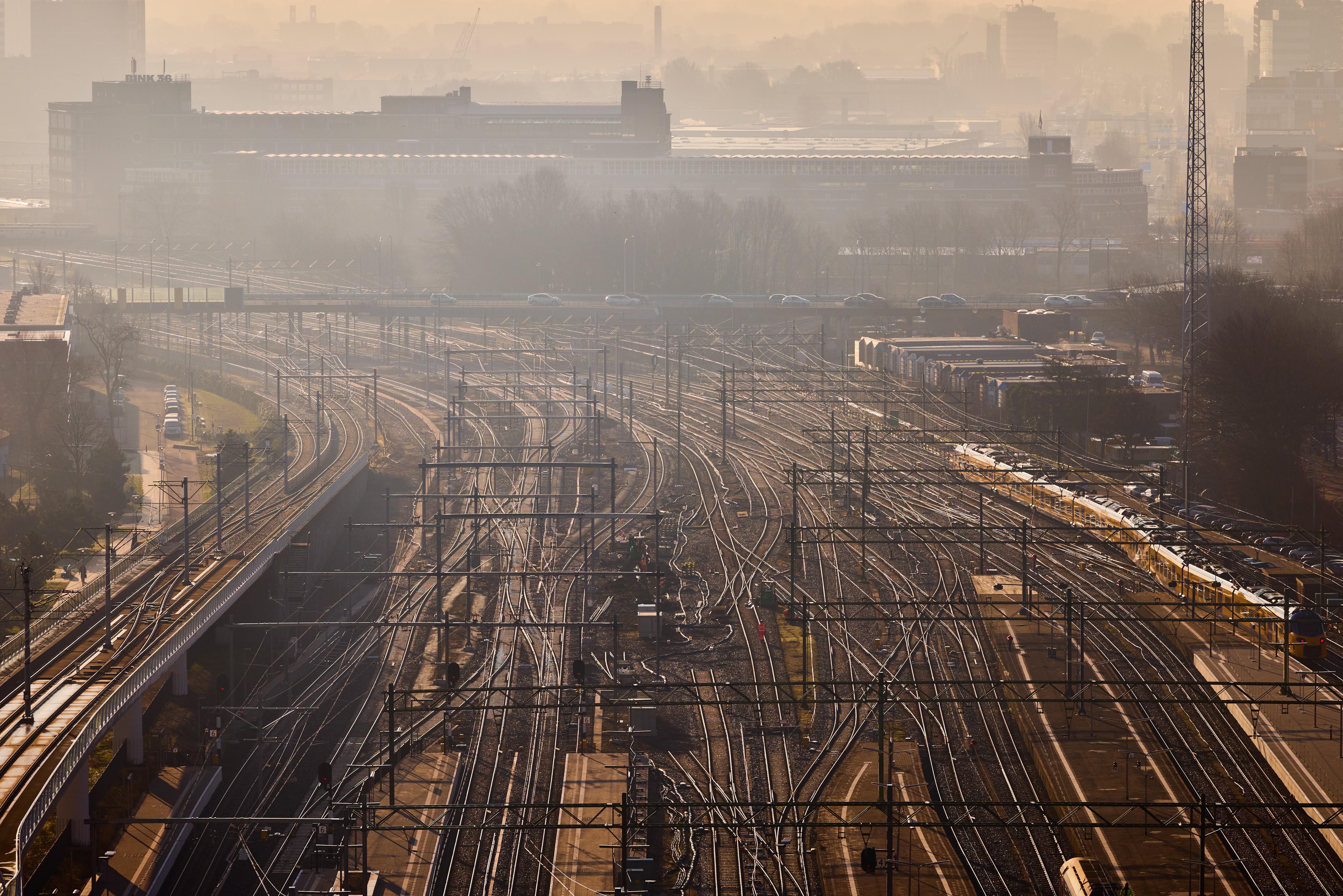 Overzicht van sporen en wissels op Den Haag Centraal