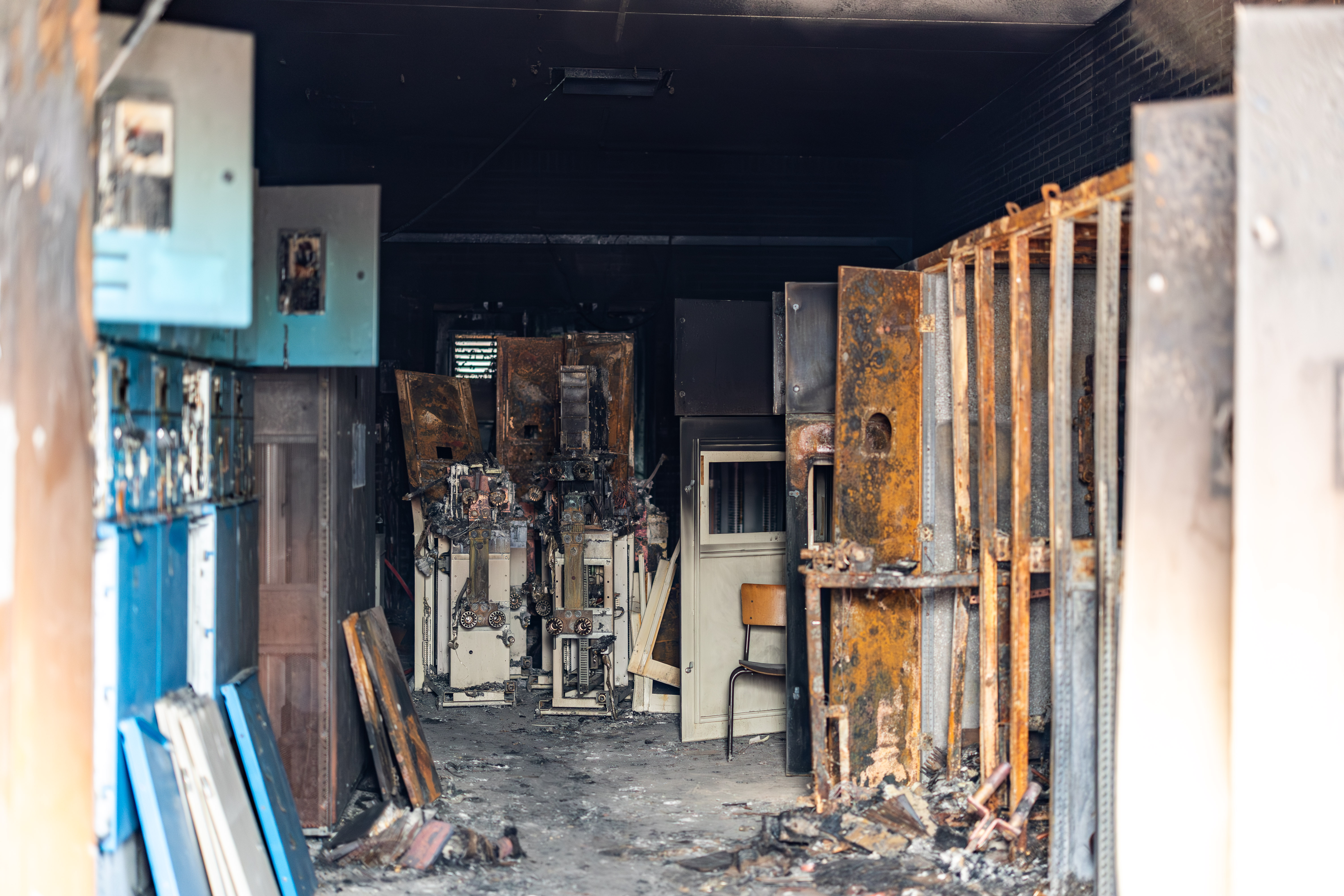De schade na de brand