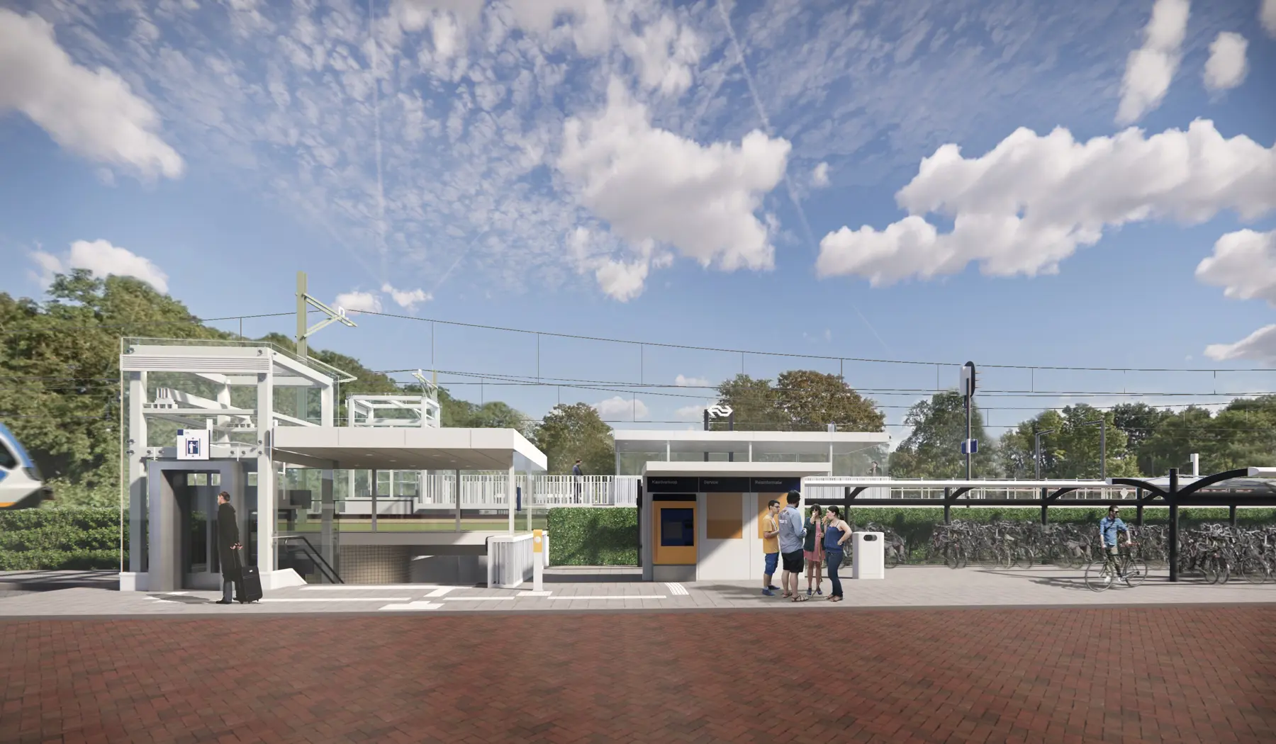 Een artist impression van het nieuwe station Driehuis