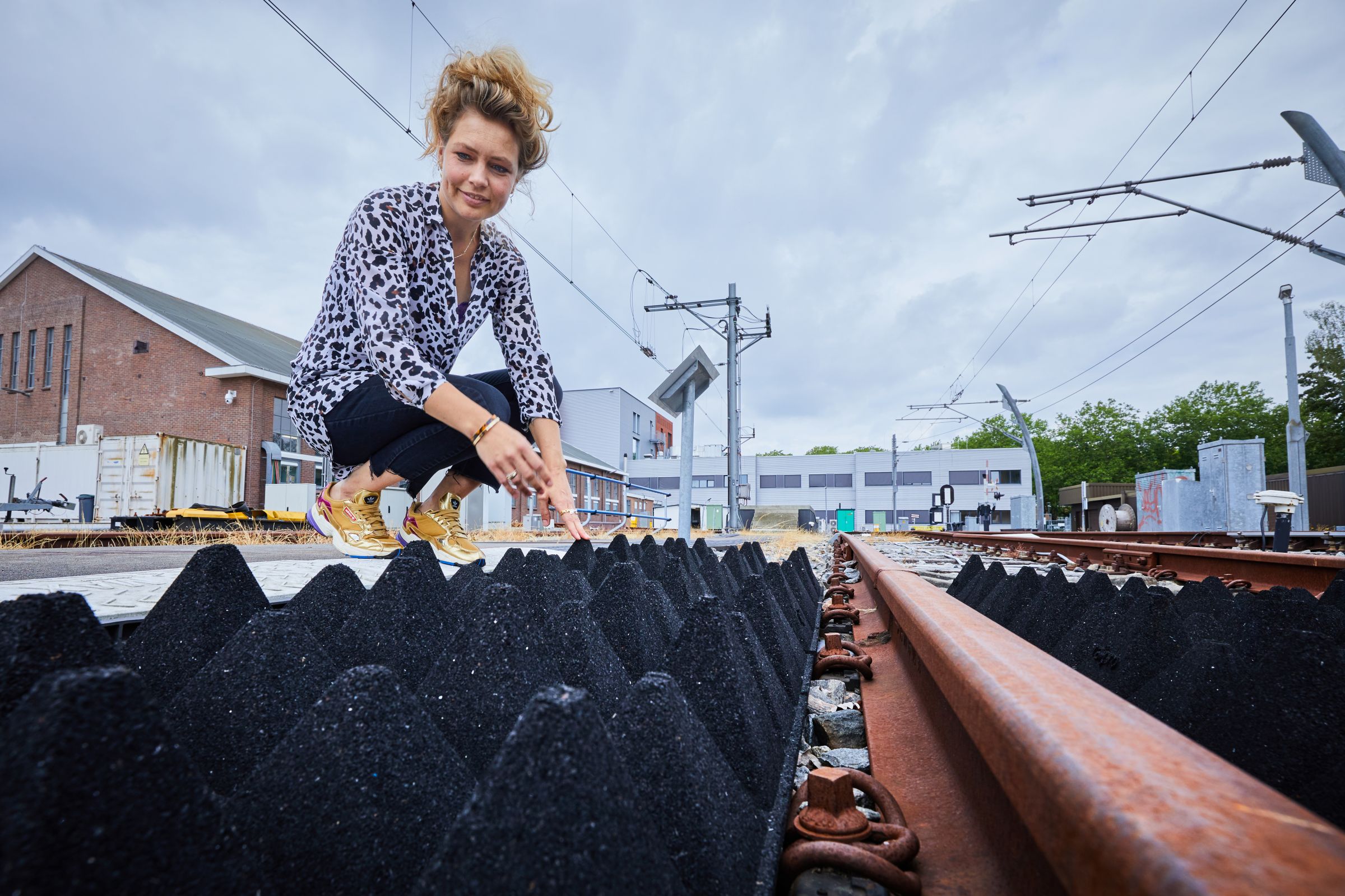 Carla van Ee bij het Railcenter