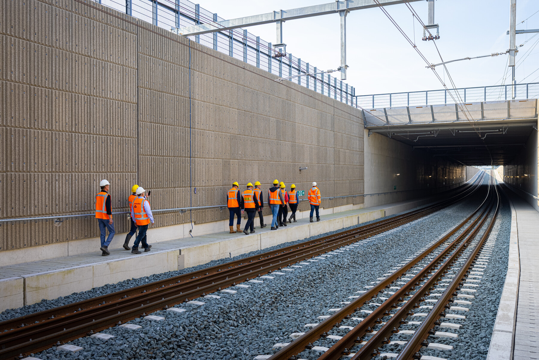 Groep lopend in de dive-under
