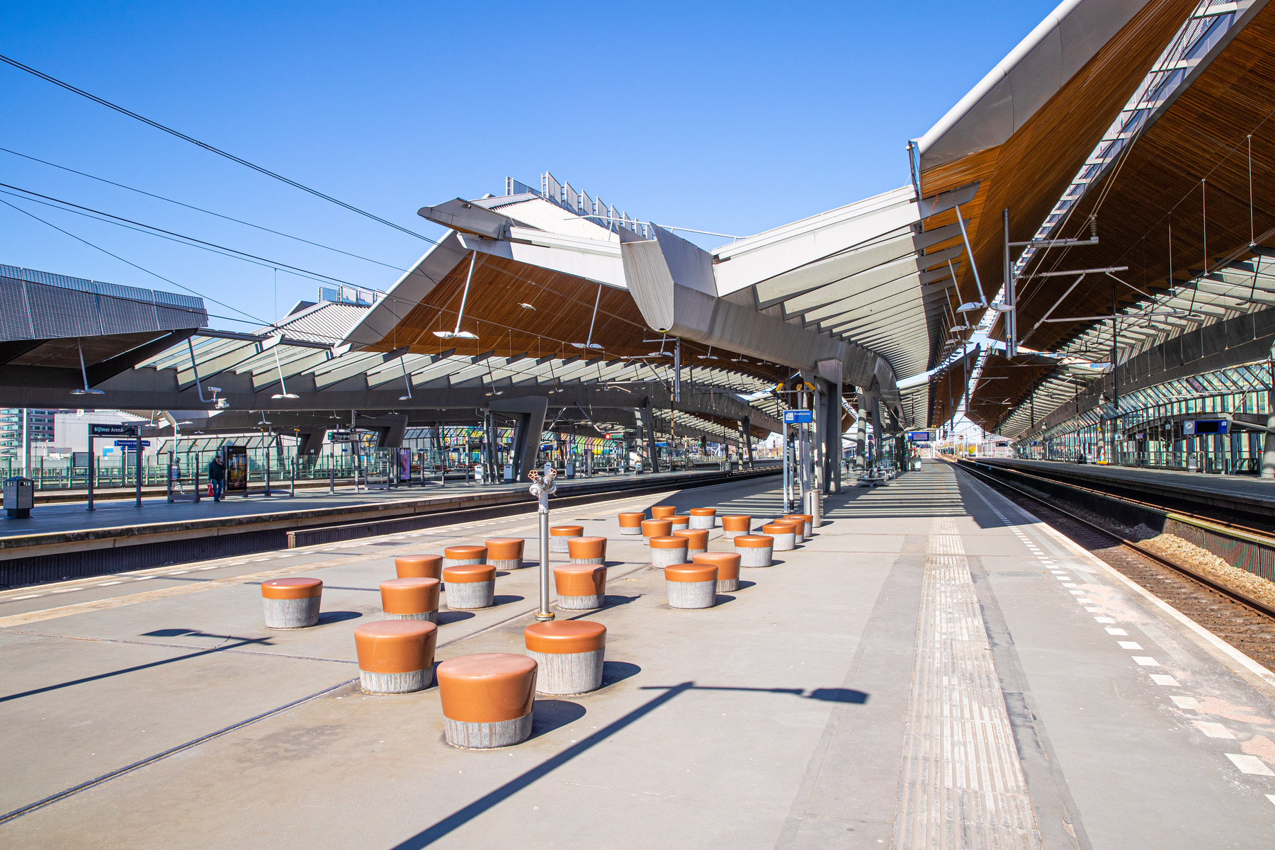 De overkapping op station Amsterdam Bijlmer ArenA