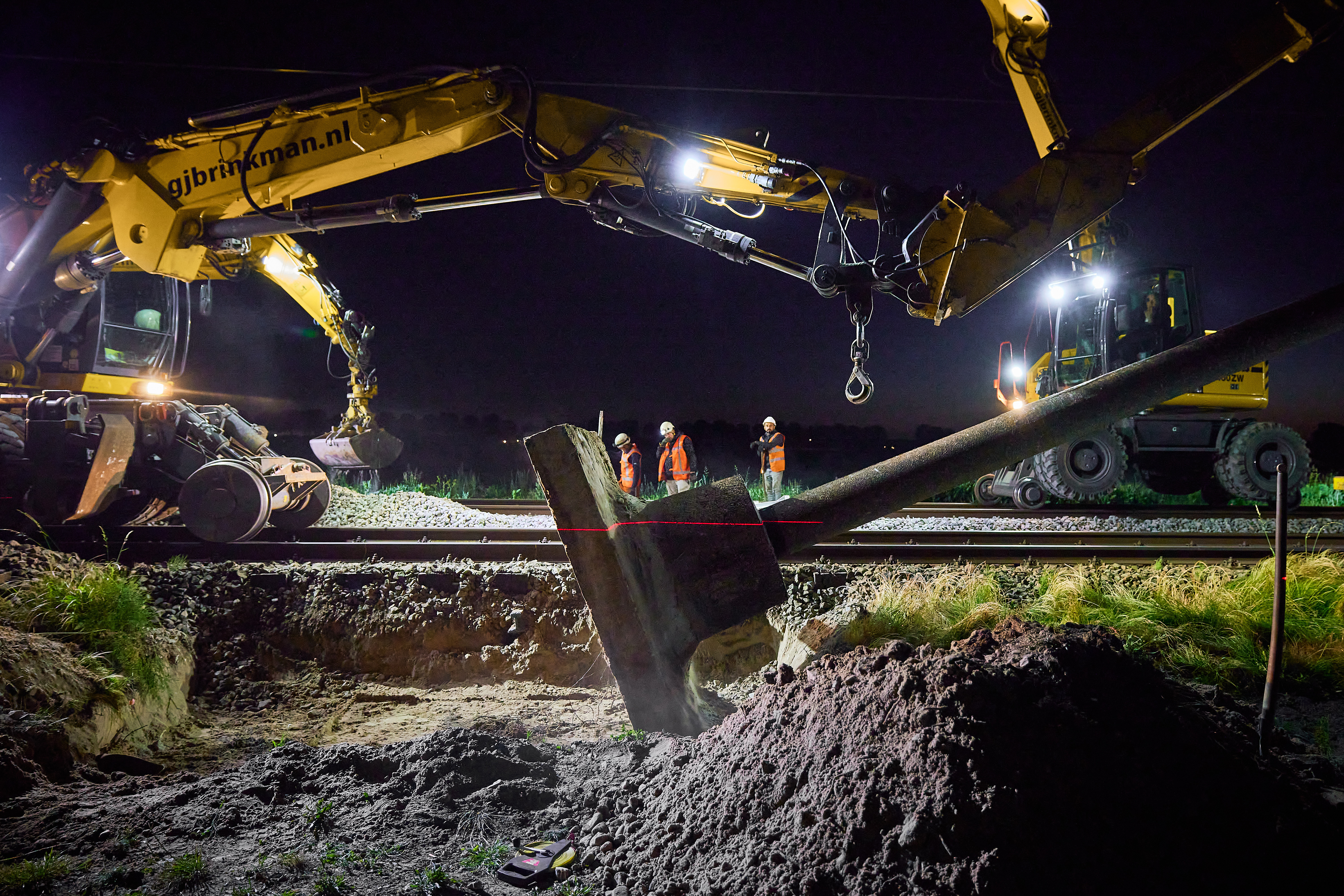 De oude vlinderblok wordt verwijderd