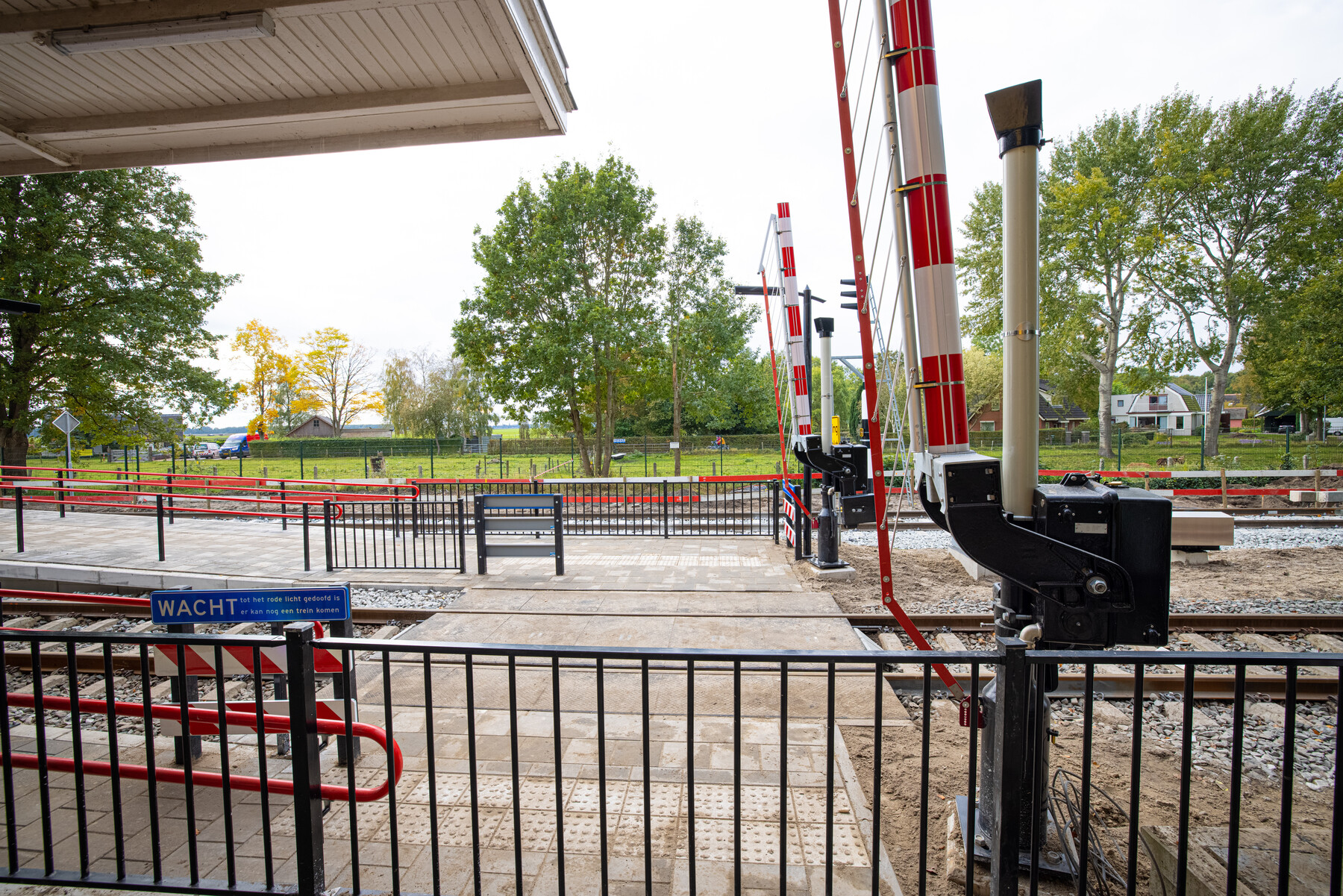 Het overpad op station Scheemda is voorzien van beveiliging