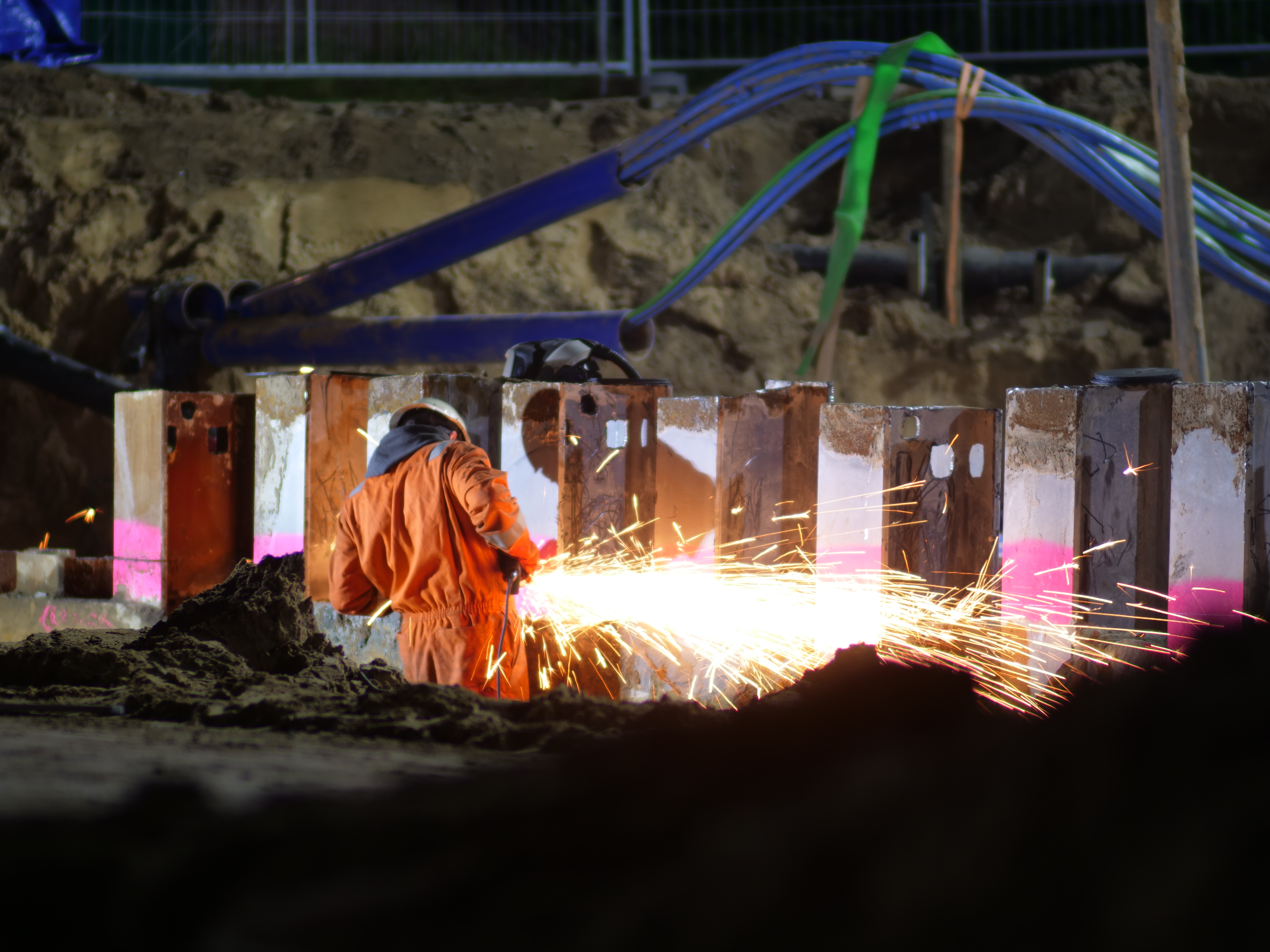 Werken in het donker (Foto: Bouwfilm.nl)