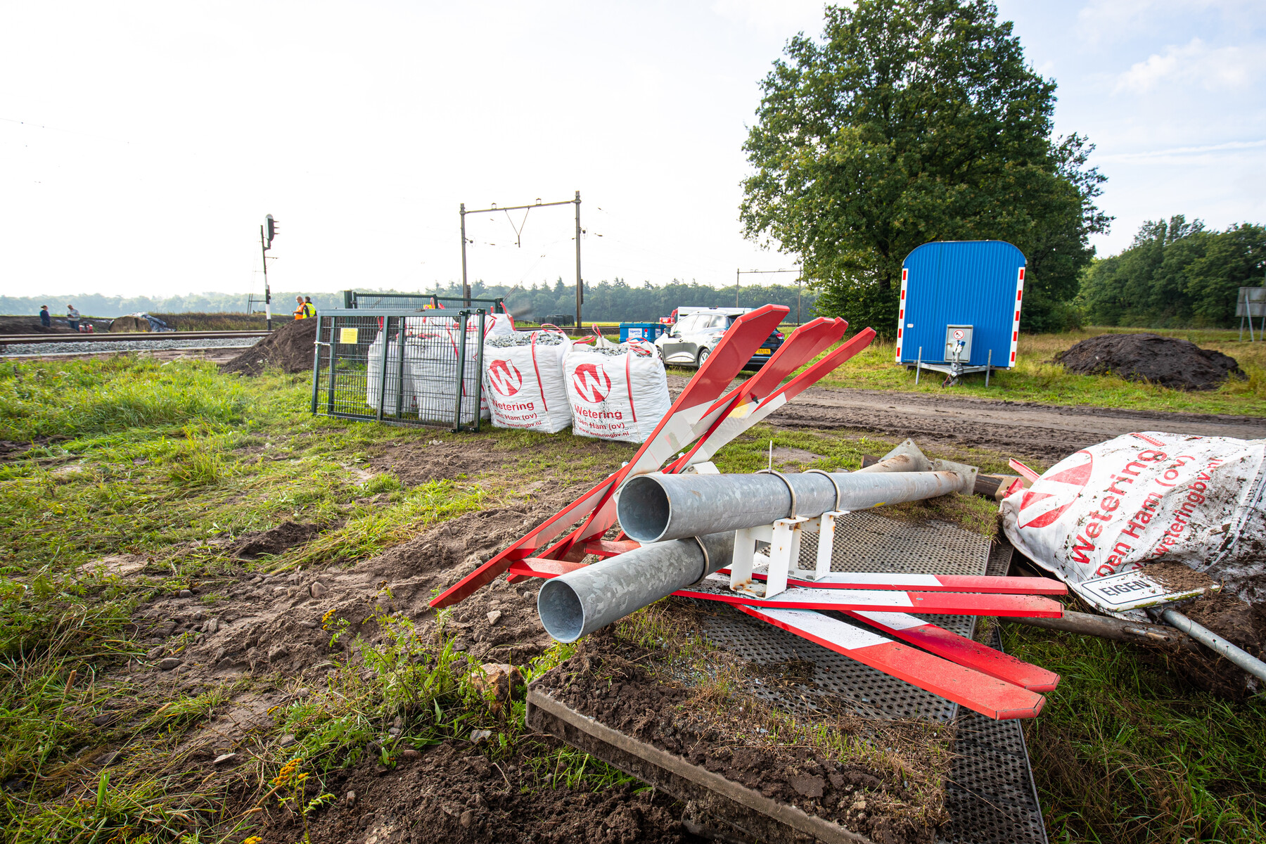 De overweg is weggehaald