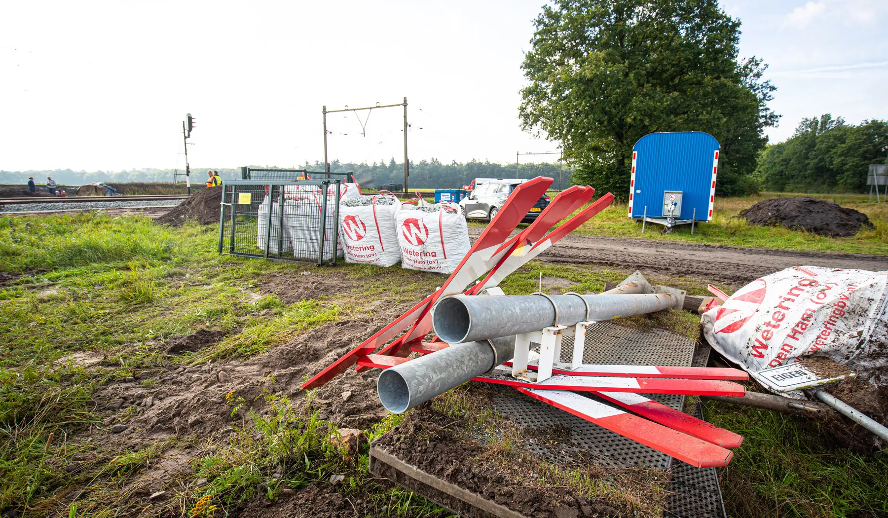 De overweg is weggehaald
