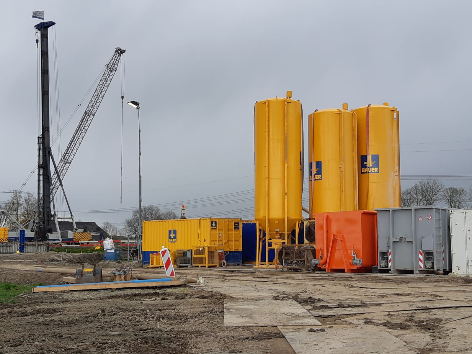 Het bouwterrein in Bedum