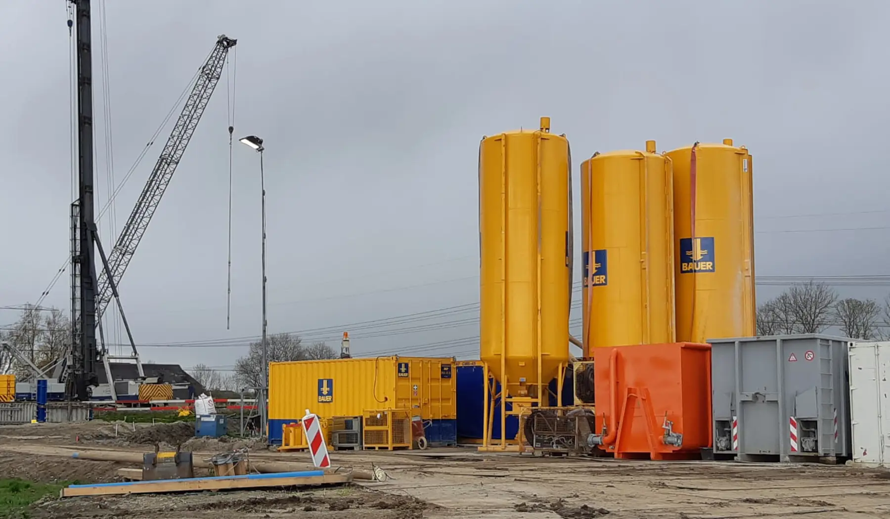 Het bouwterrein in Bedum