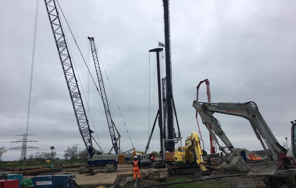 Talloze machines werden gebruikt tijdens de werkzaamheden