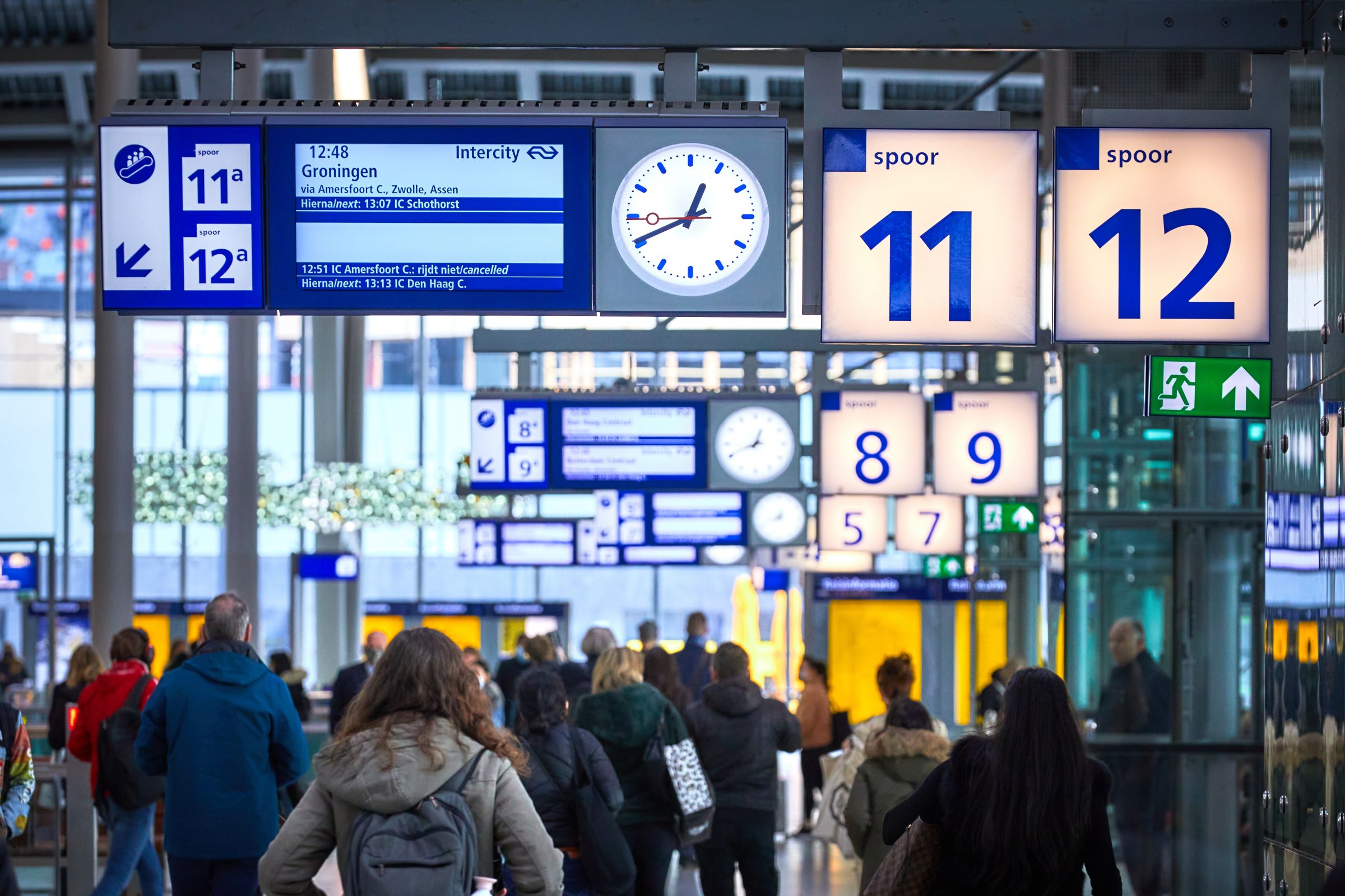Stationshal en vertrektijden