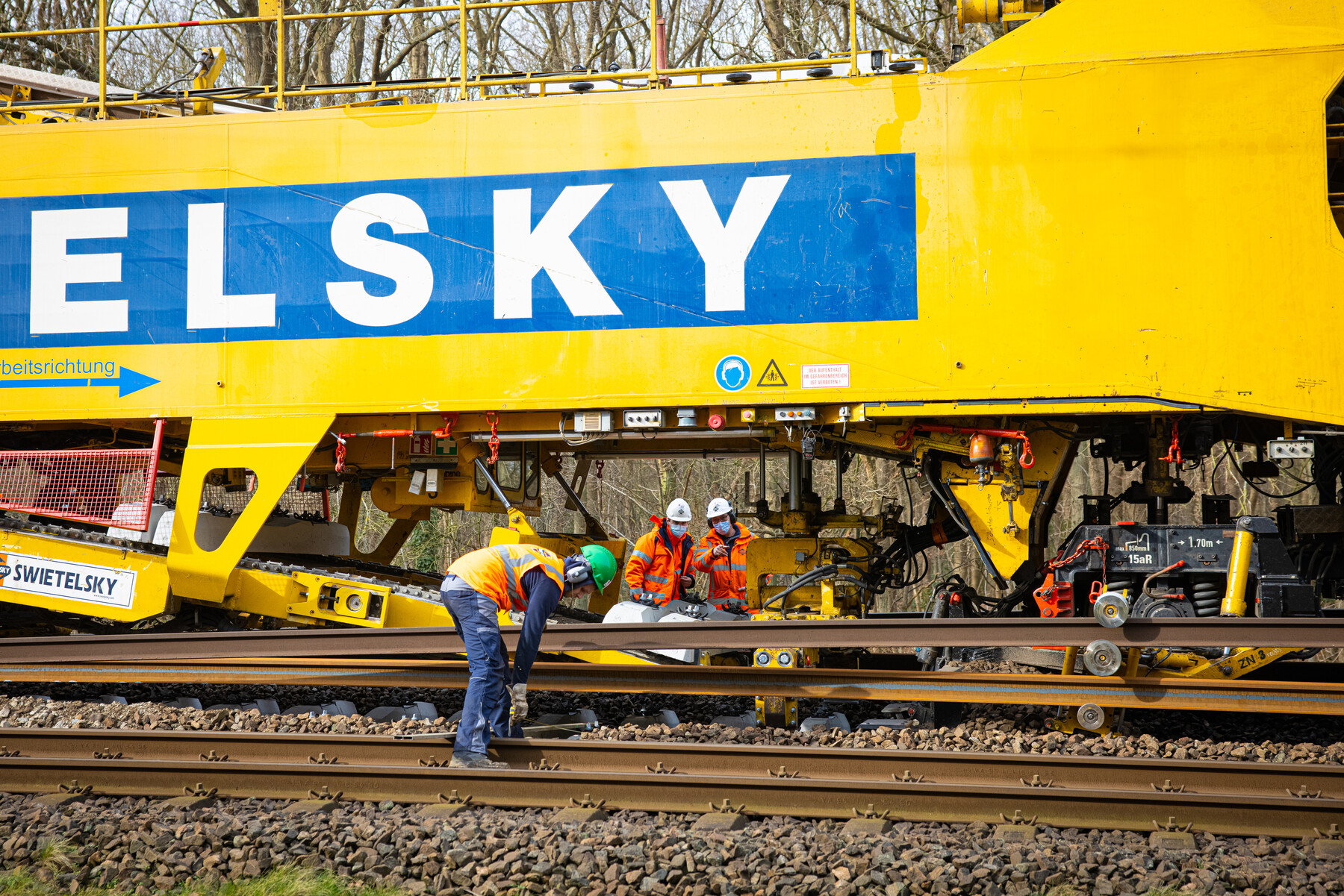 De machine is niet alleen lang, maar ook hoog: vijf meter