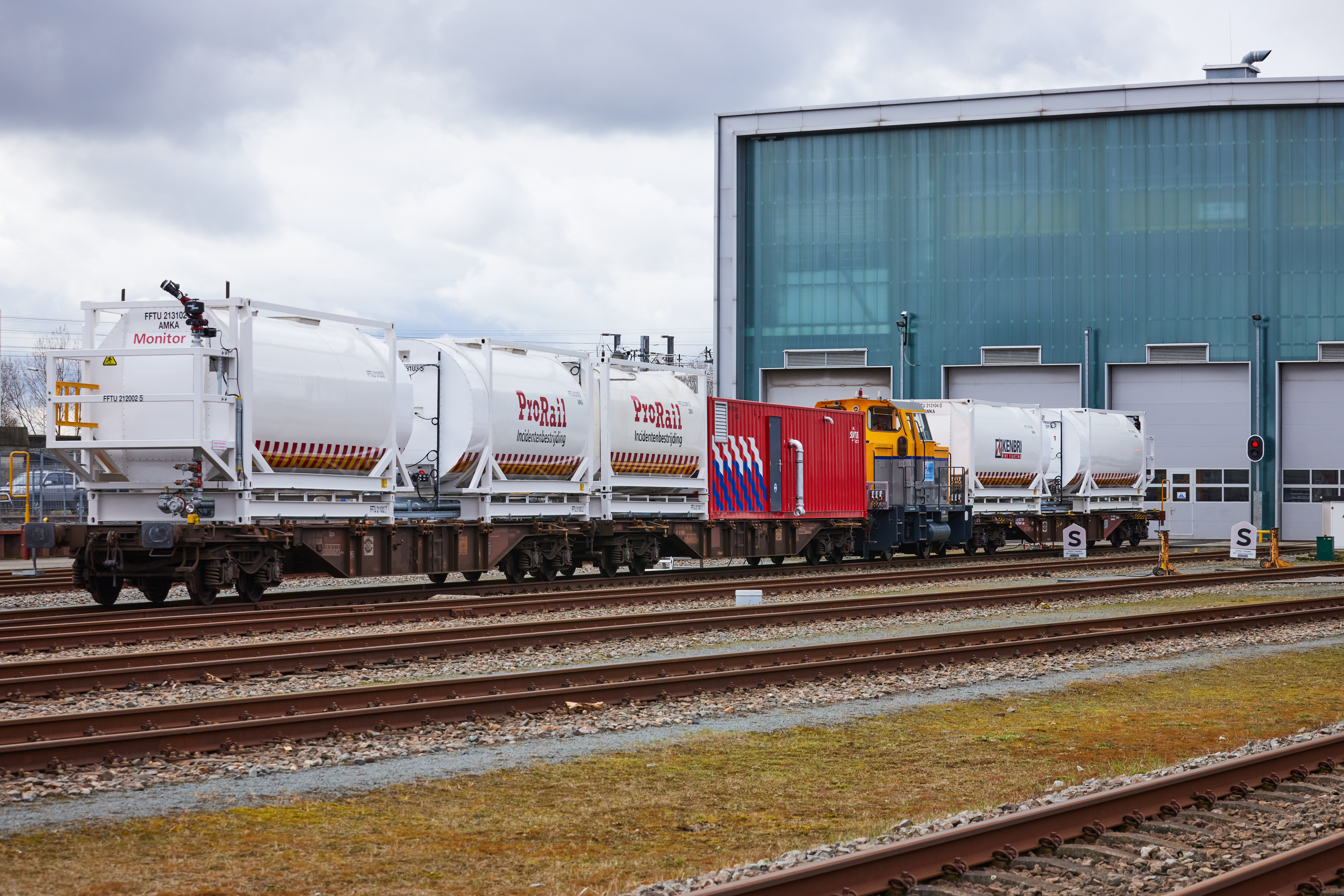 De blustrein staat klaar voor gebruik