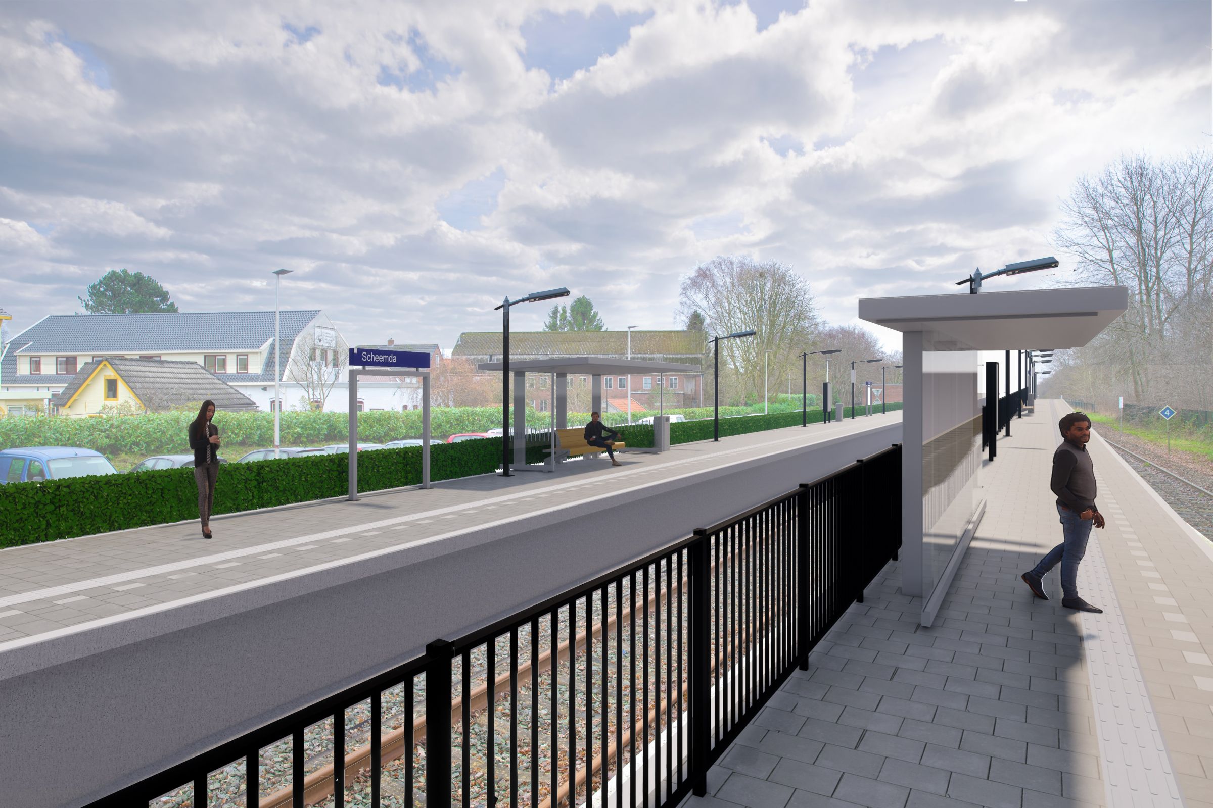 Station Scheemda heeft straks een extra zijperron
