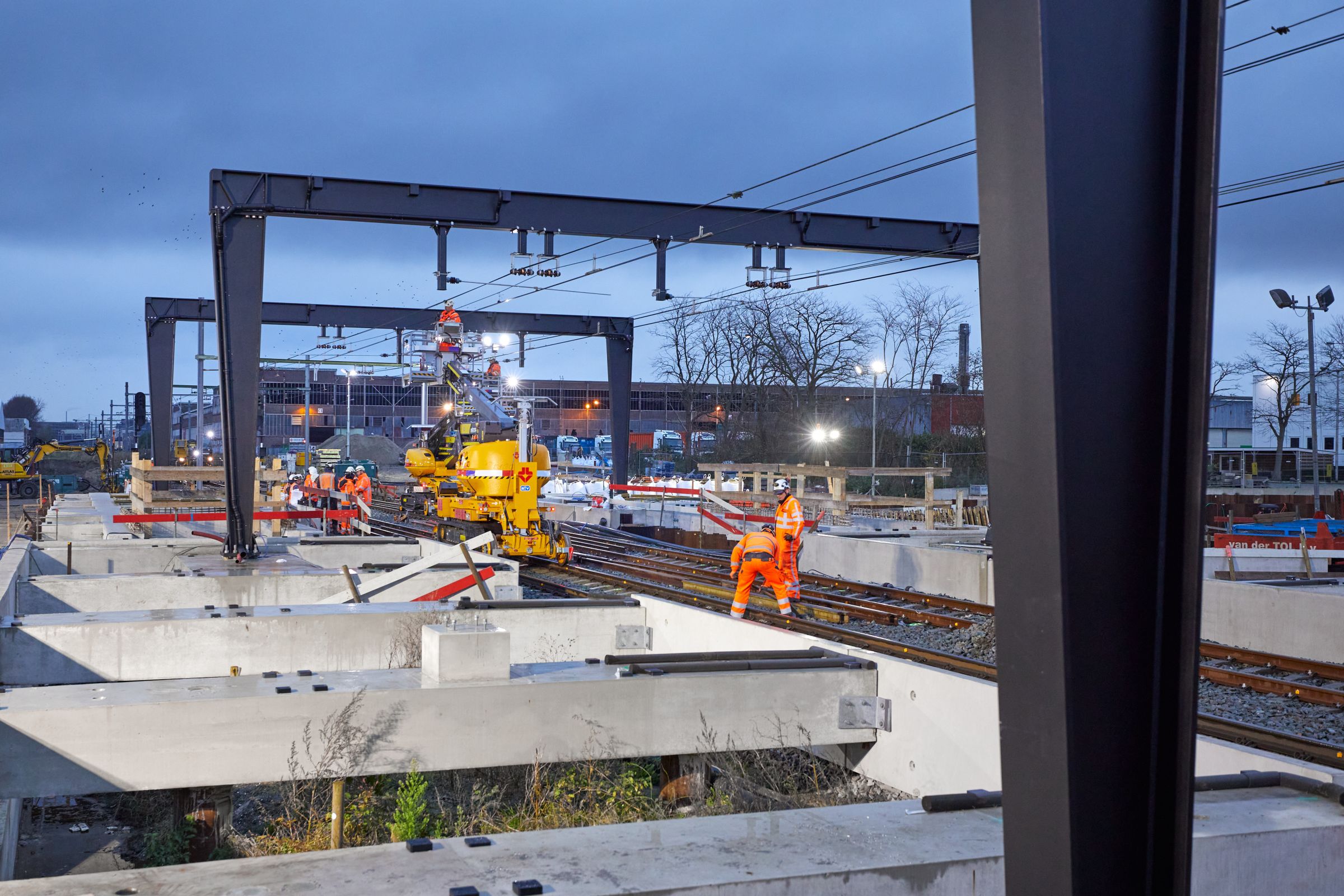 De drie kapspanten staan