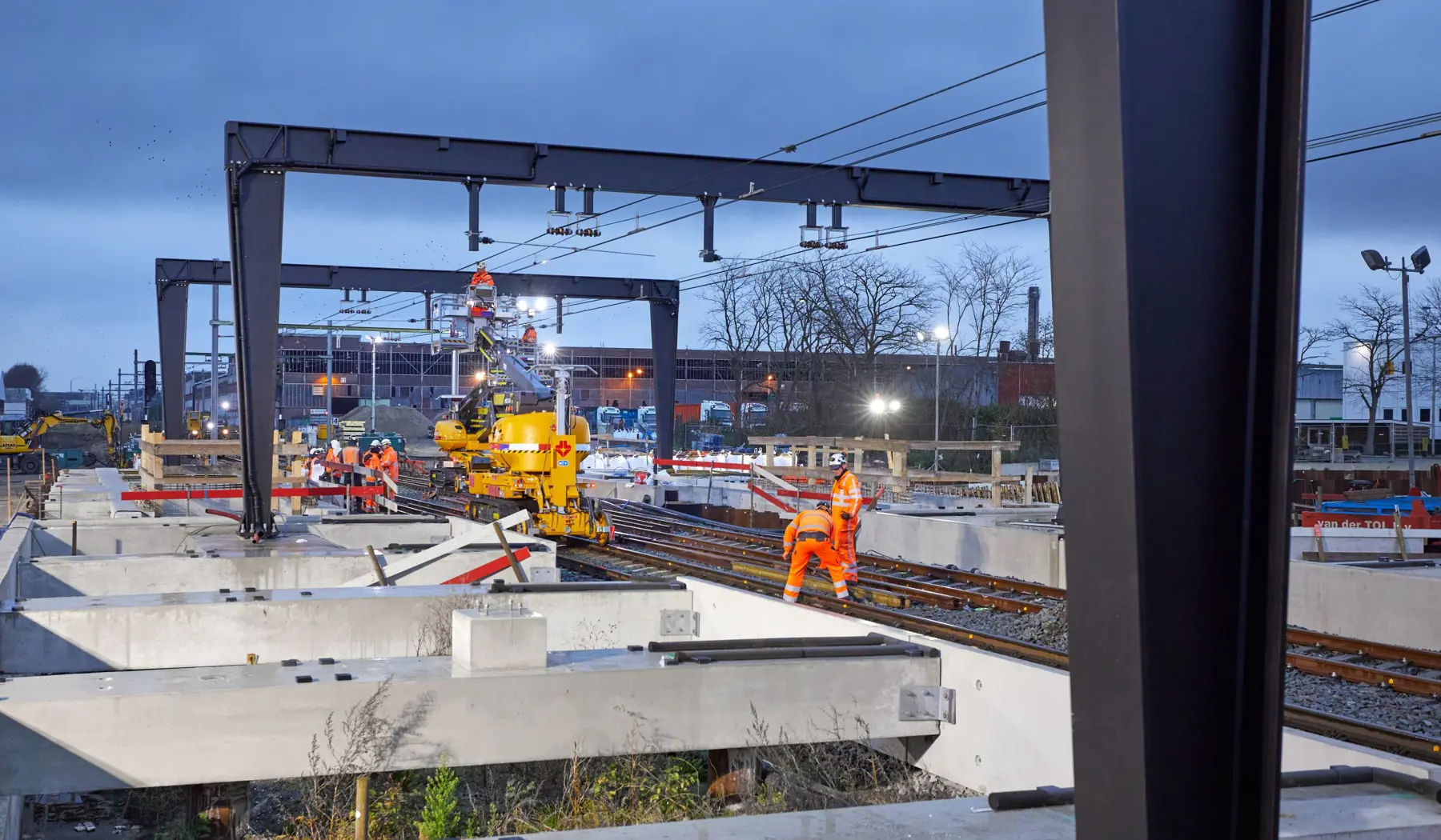 De drie kapspanten staan