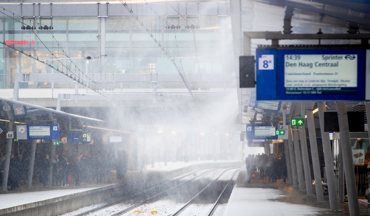 Winter op het station