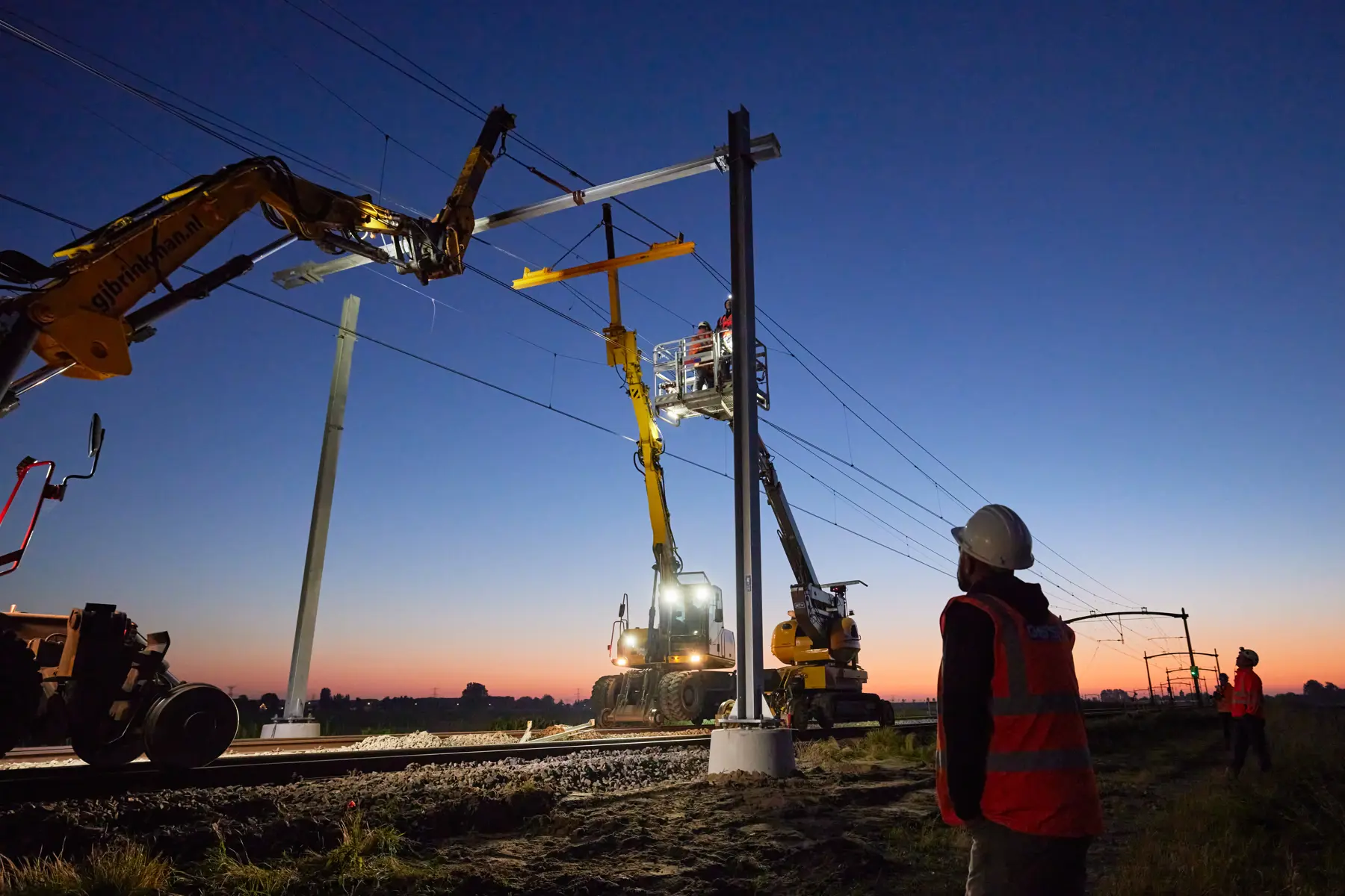 Een railinzetplaats is nodig om werkvoertuigen, zoals een krol, in het spoor te krijgen