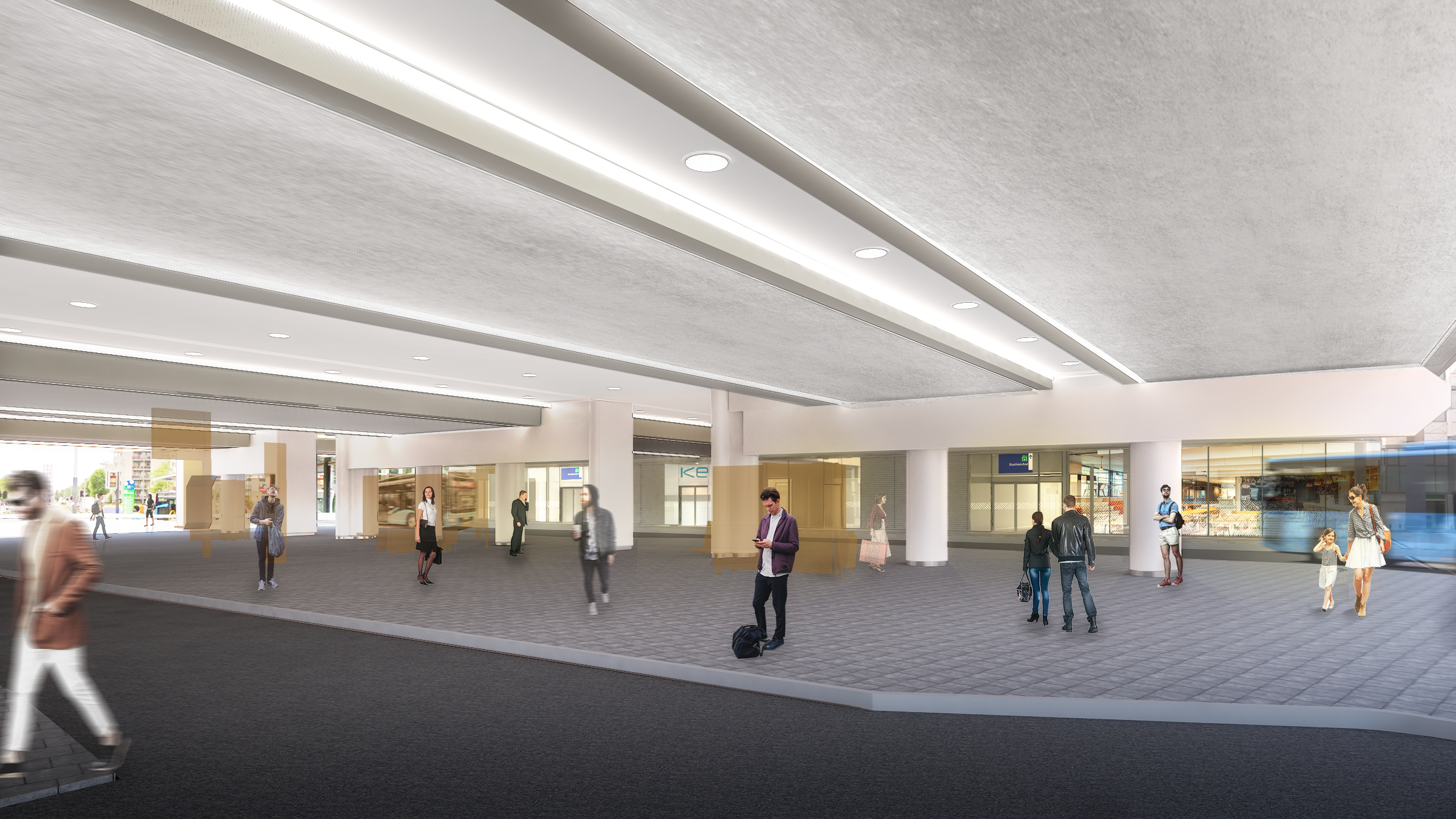 Het busstation bij Almere Centrum