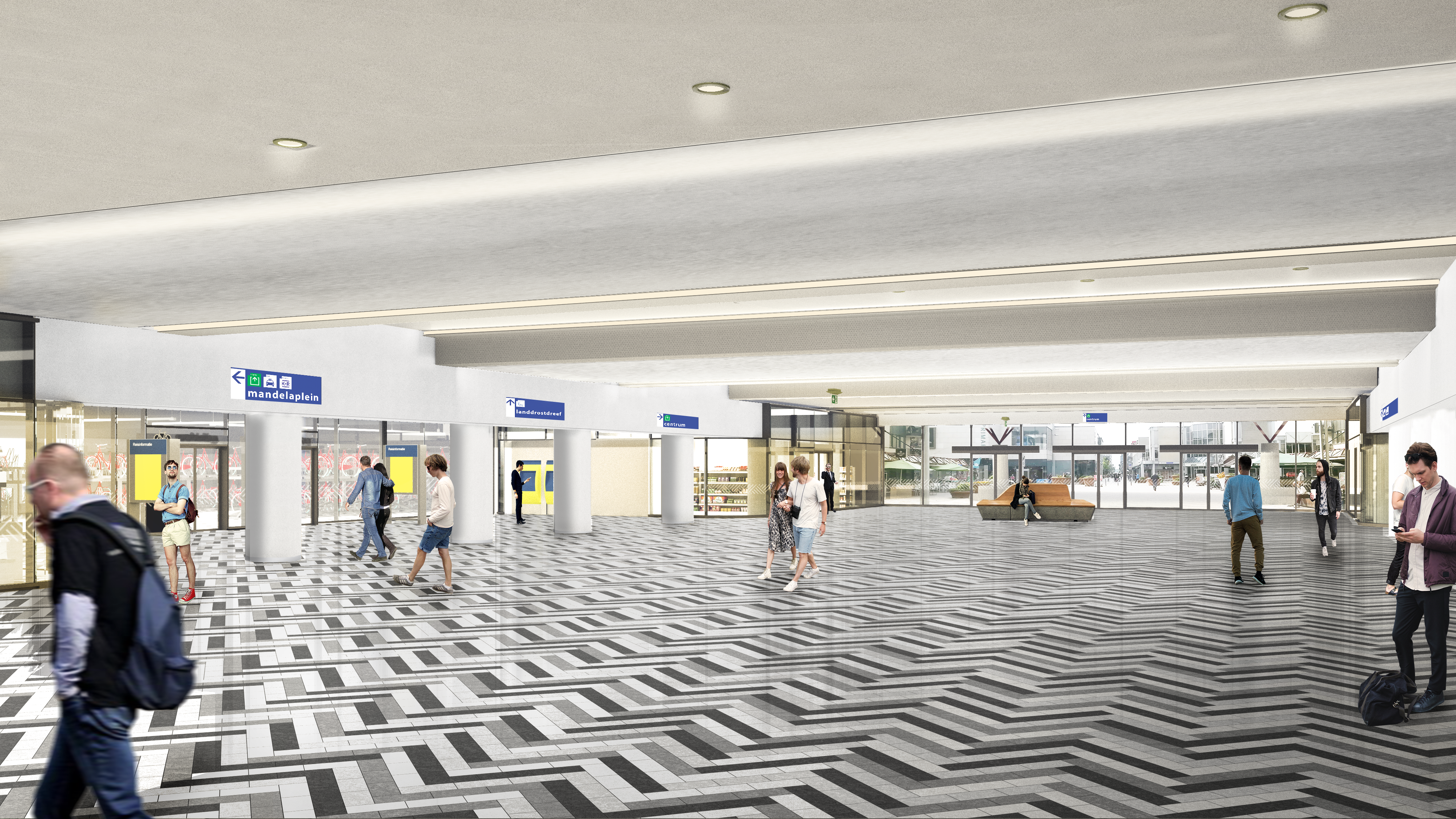 Centrale hal van station Almere Centrum