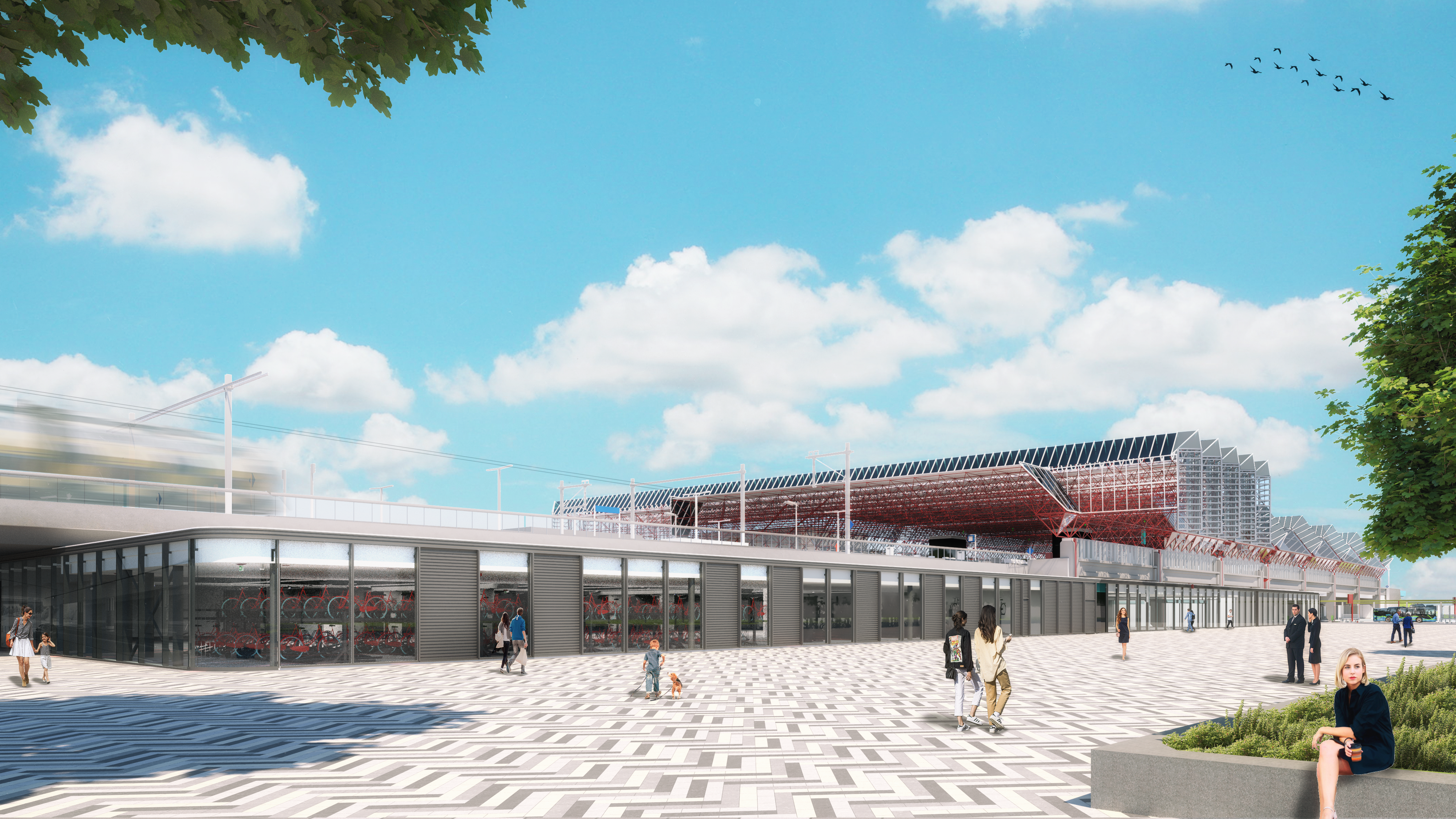 Het Mandelaplein voor het station