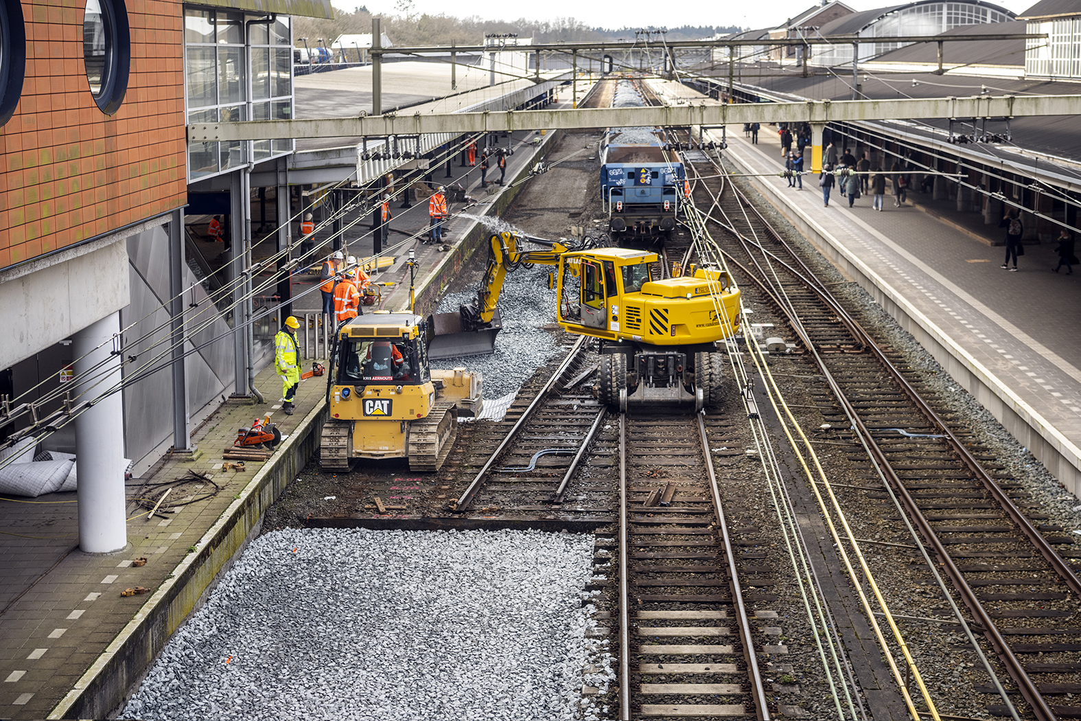 Tijdens een eerdere buitendienststelling werd er al aan het spoor gewerkt