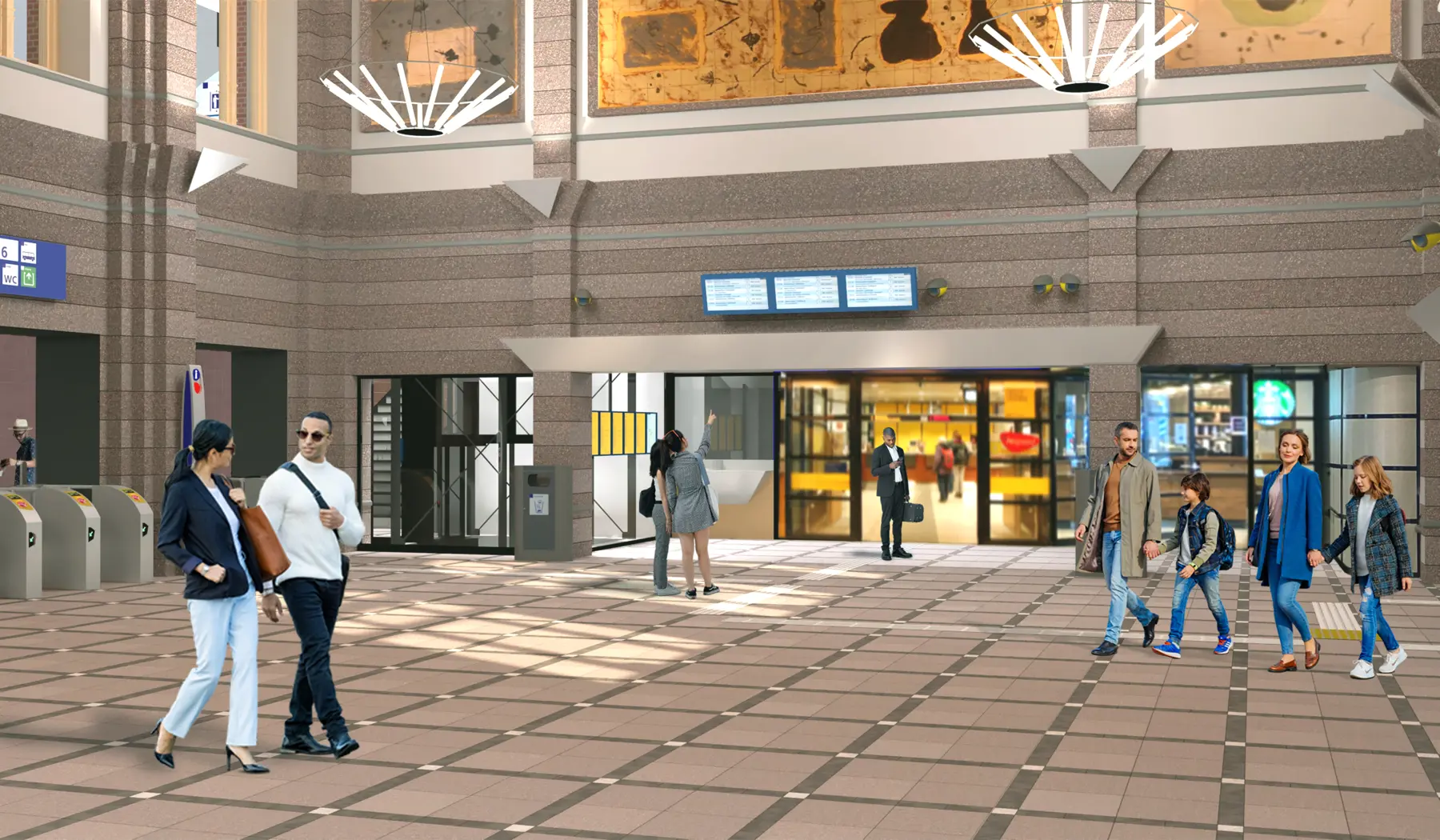 Impressie van de lift op station Den Haag HS