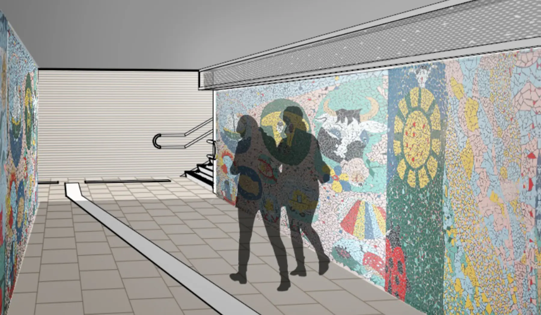 Impressie van de opgeknapte tunnel op Den Helder Zuid