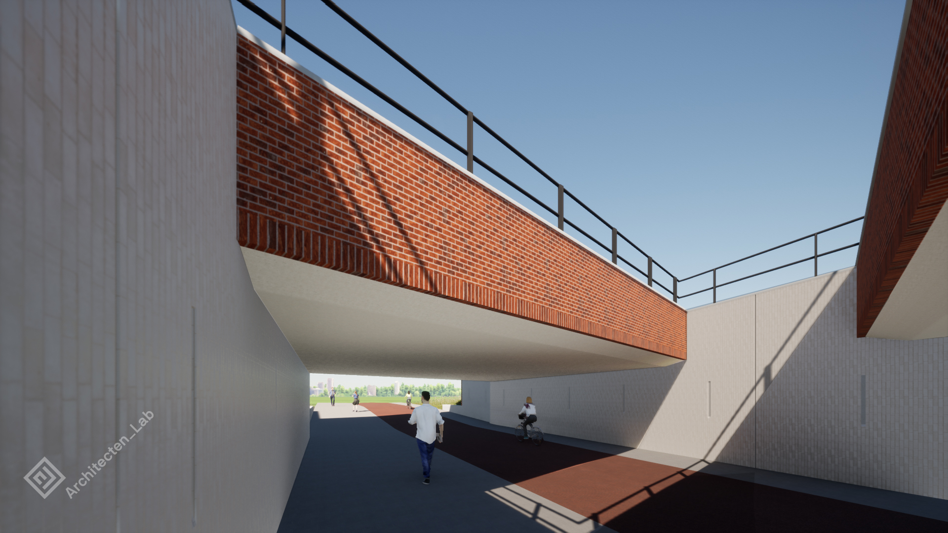 Een impressie van de nieuwe fietstunnel in de Locomotiefstraat