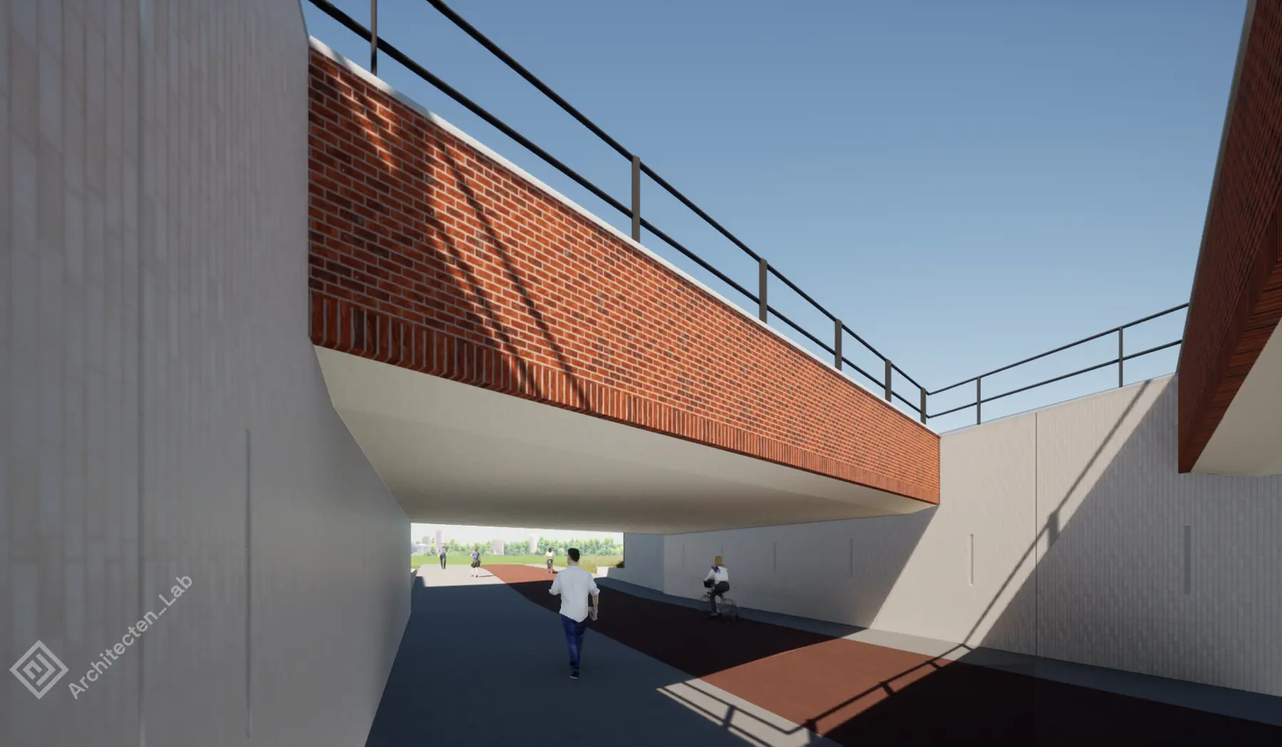 Een impressie van de nieuwe fietstunnel in de Locomotiefstraat